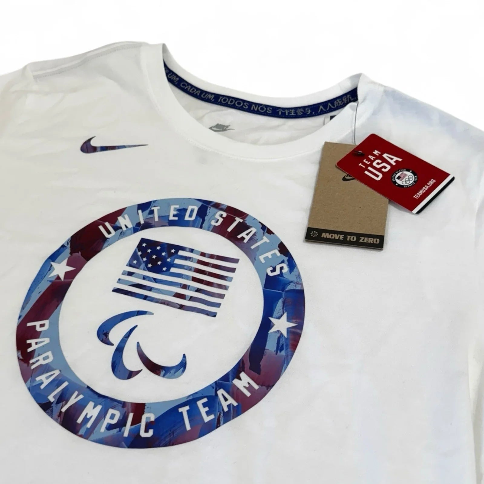 Nike Team USA Women’s T-Shirt – White Short Sleeve, Size Large - Trendiez U ♥