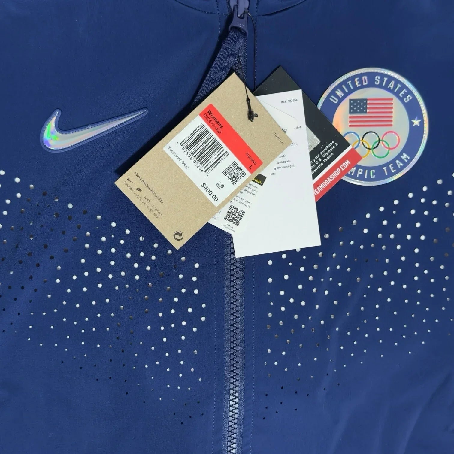 Nike Women's Paris 2024 Team Issued USA Olympic Podium Jacket DZ3572-492 Size L - Trendiez U ♥