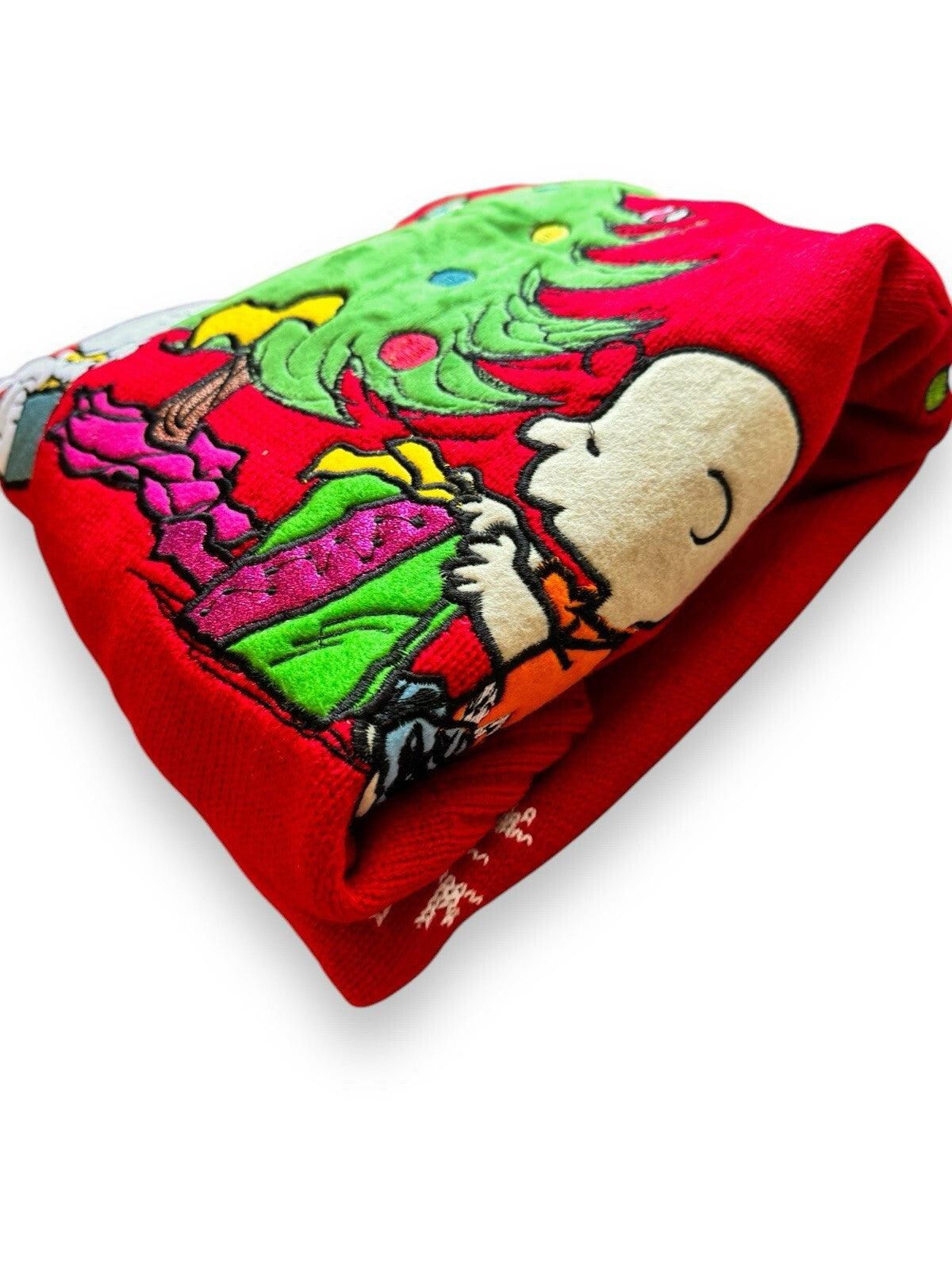 Peanuts Christmas Sweater Sz 1X Red Crewneck Snoopy Christmas Ugly Sweater NWT - Trendiez U ♥