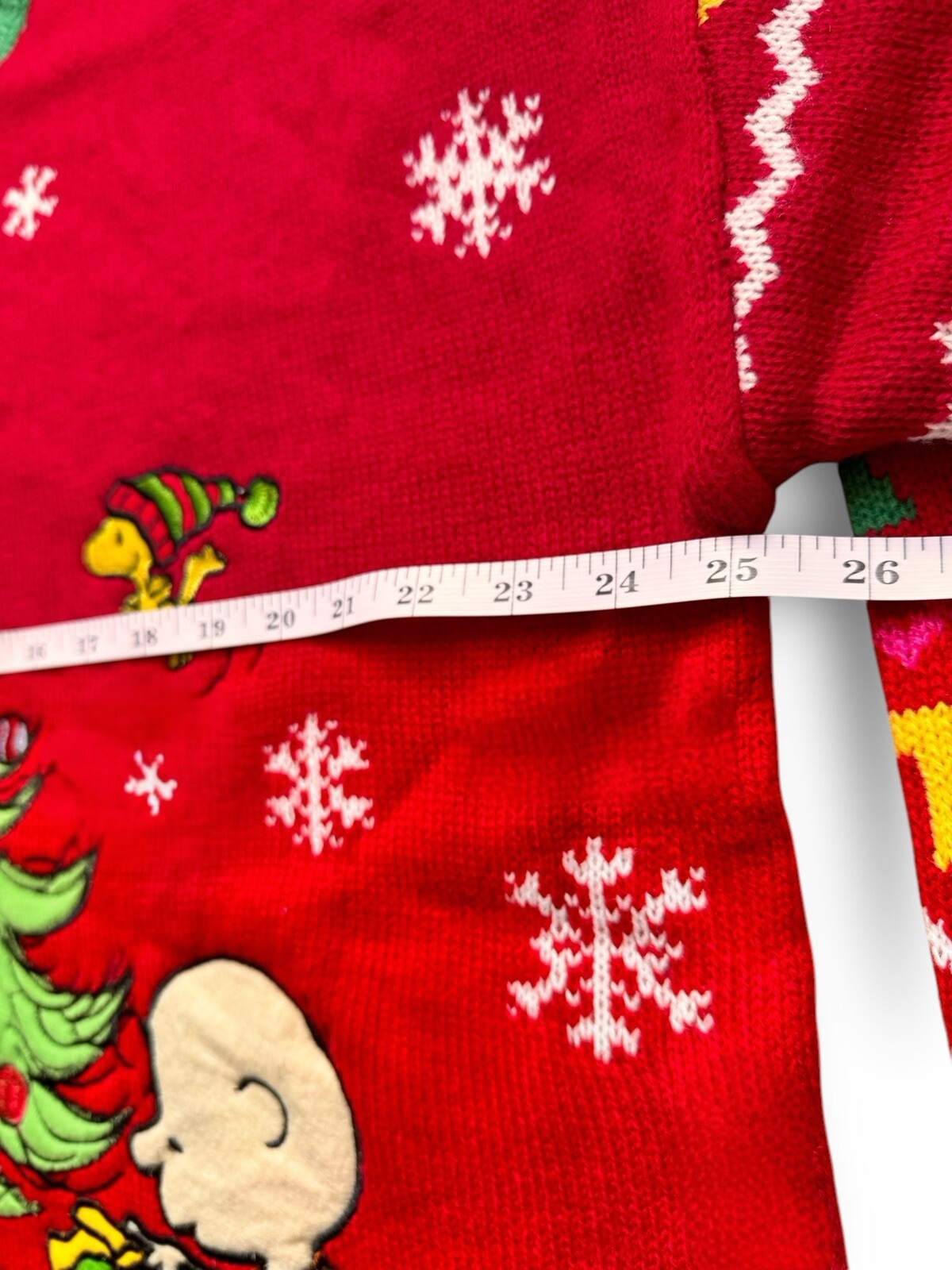 Peanuts Christmas Sweater Sz 1X Red Crewneck Snoopy Christmas Ugly Sweater NWT - Trendiez U ♥