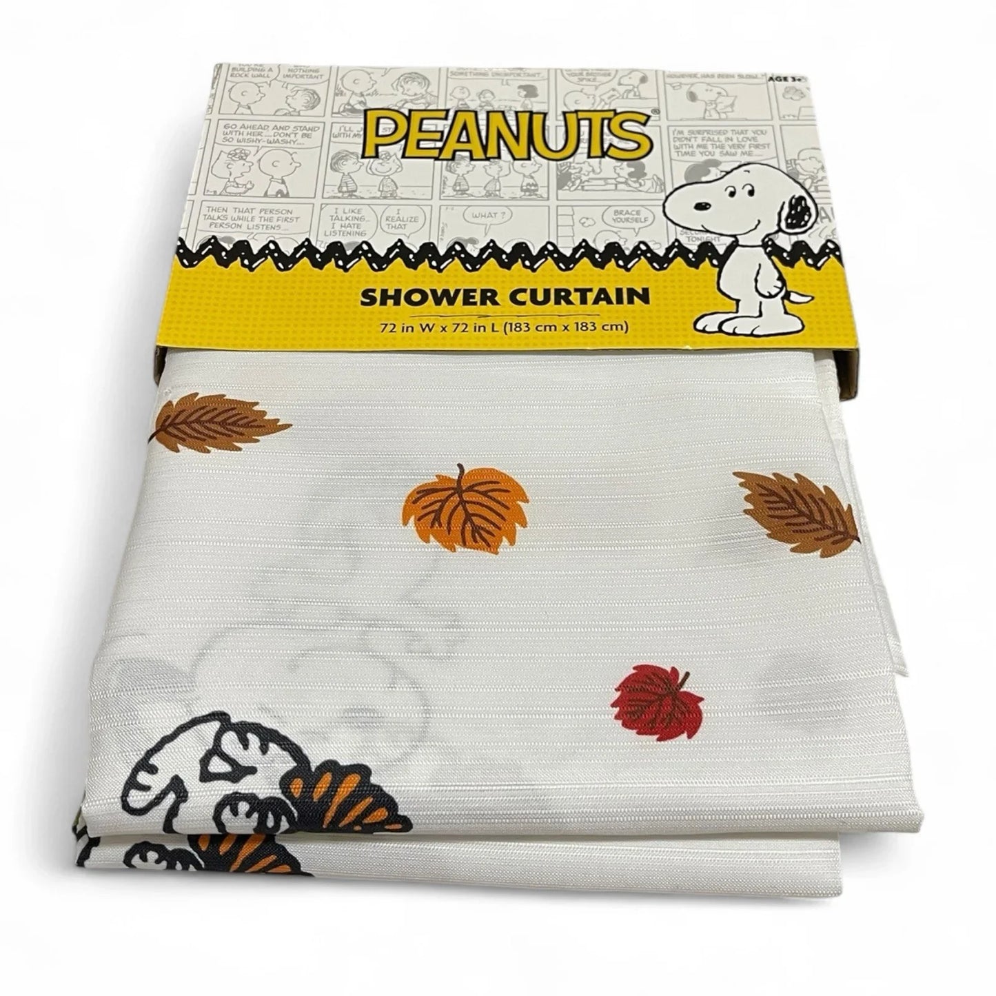 Peanuts Snoopy Autumn Shower Curtain – Fall Leaves Bath Deco - Trendiez U ♥
