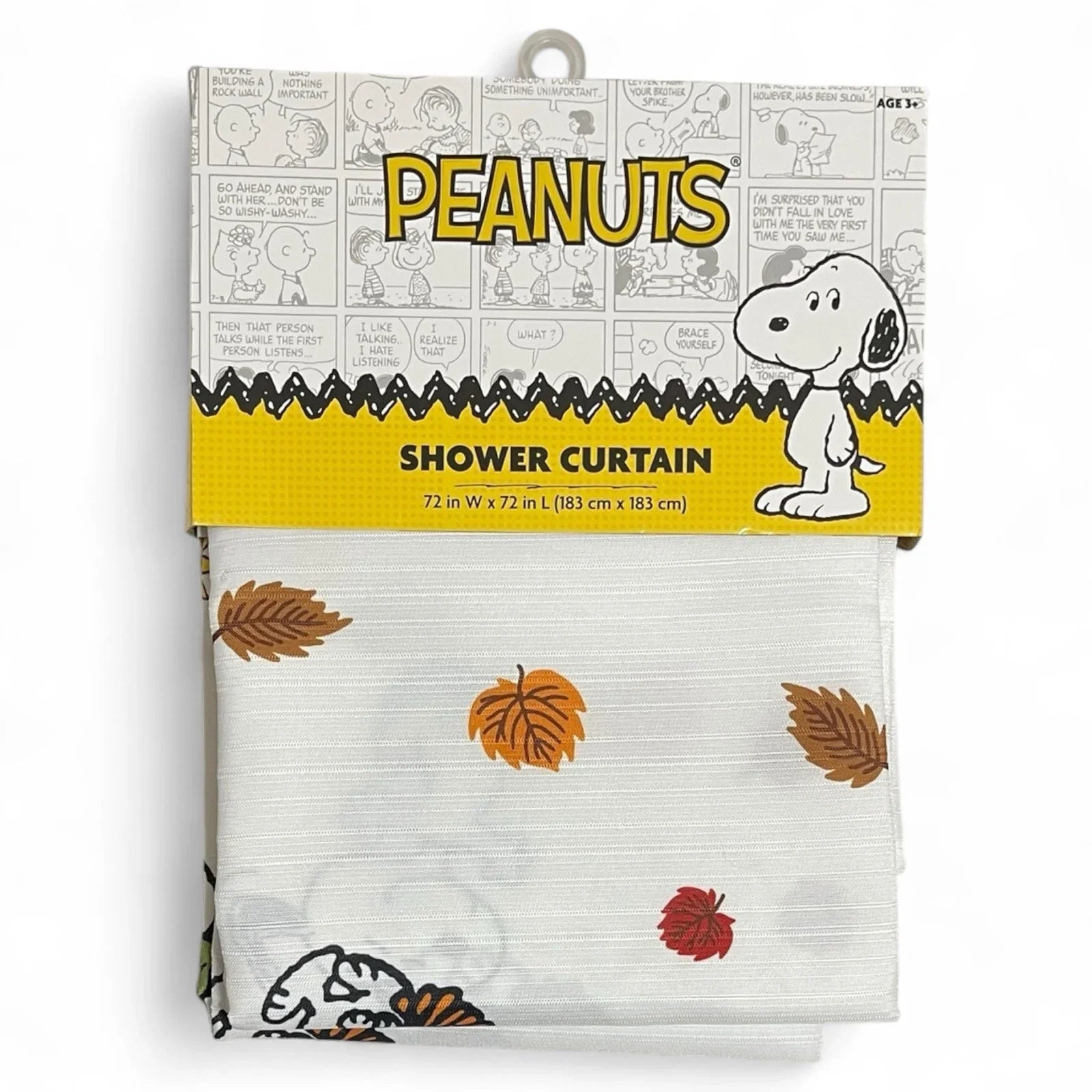 Peanuts Snoopy Autumn Shower Curtain – Fall Leaves Bath Deco - Trendiez U ♥