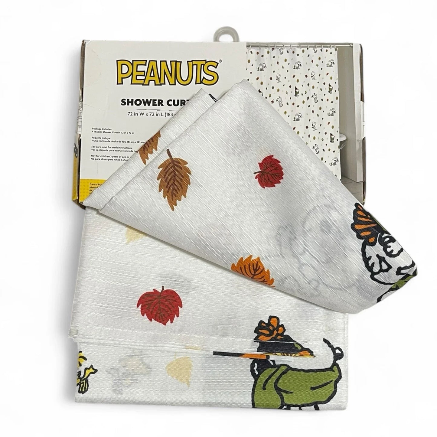 Peanuts Snoopy Autumn Shower Curtain – Fall Leaves Bath Deco - Trendiez U ♥