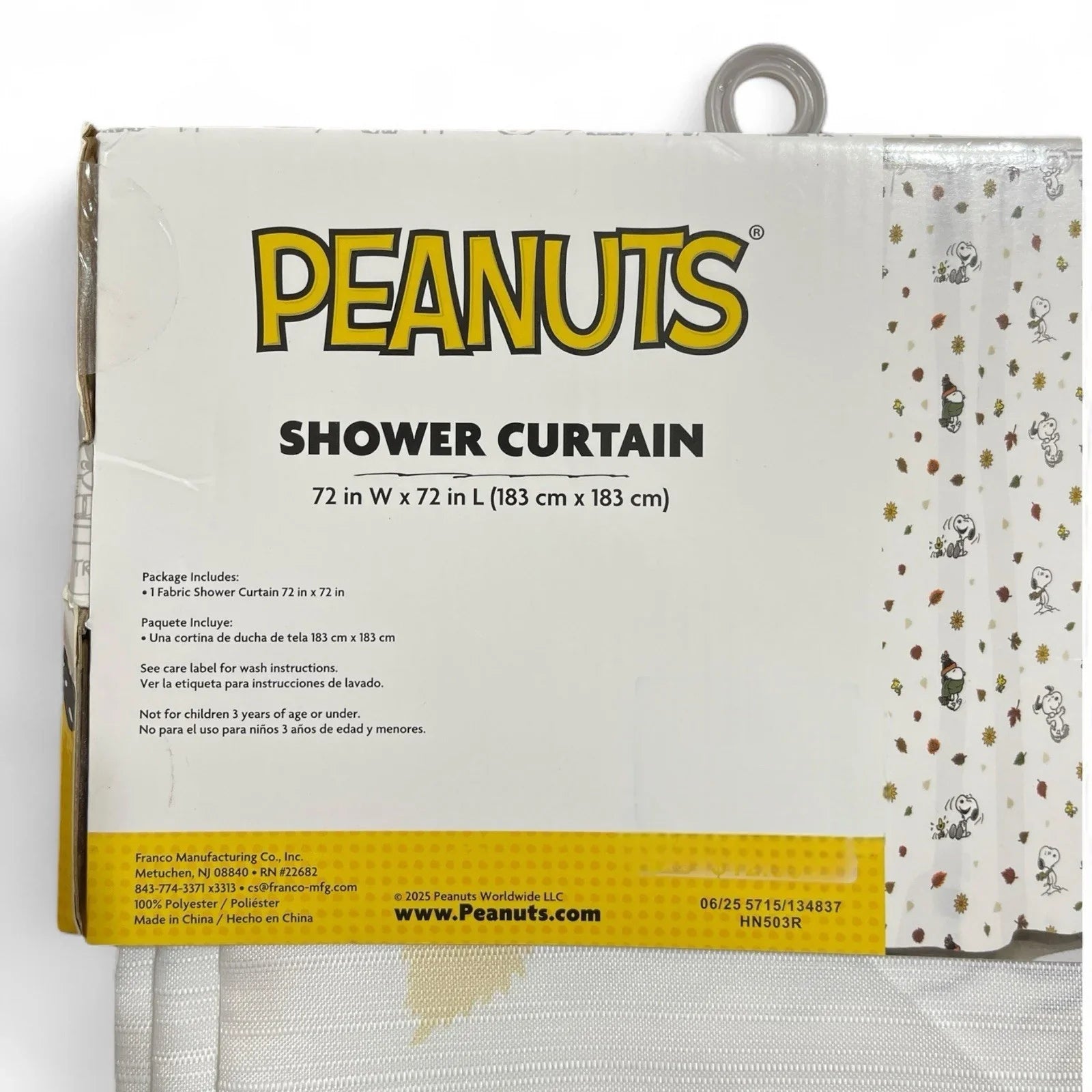 Peanuts Snoopy Autumn Shower Curtain – Fall Leaves Bath Deco - Trendiez U ♥