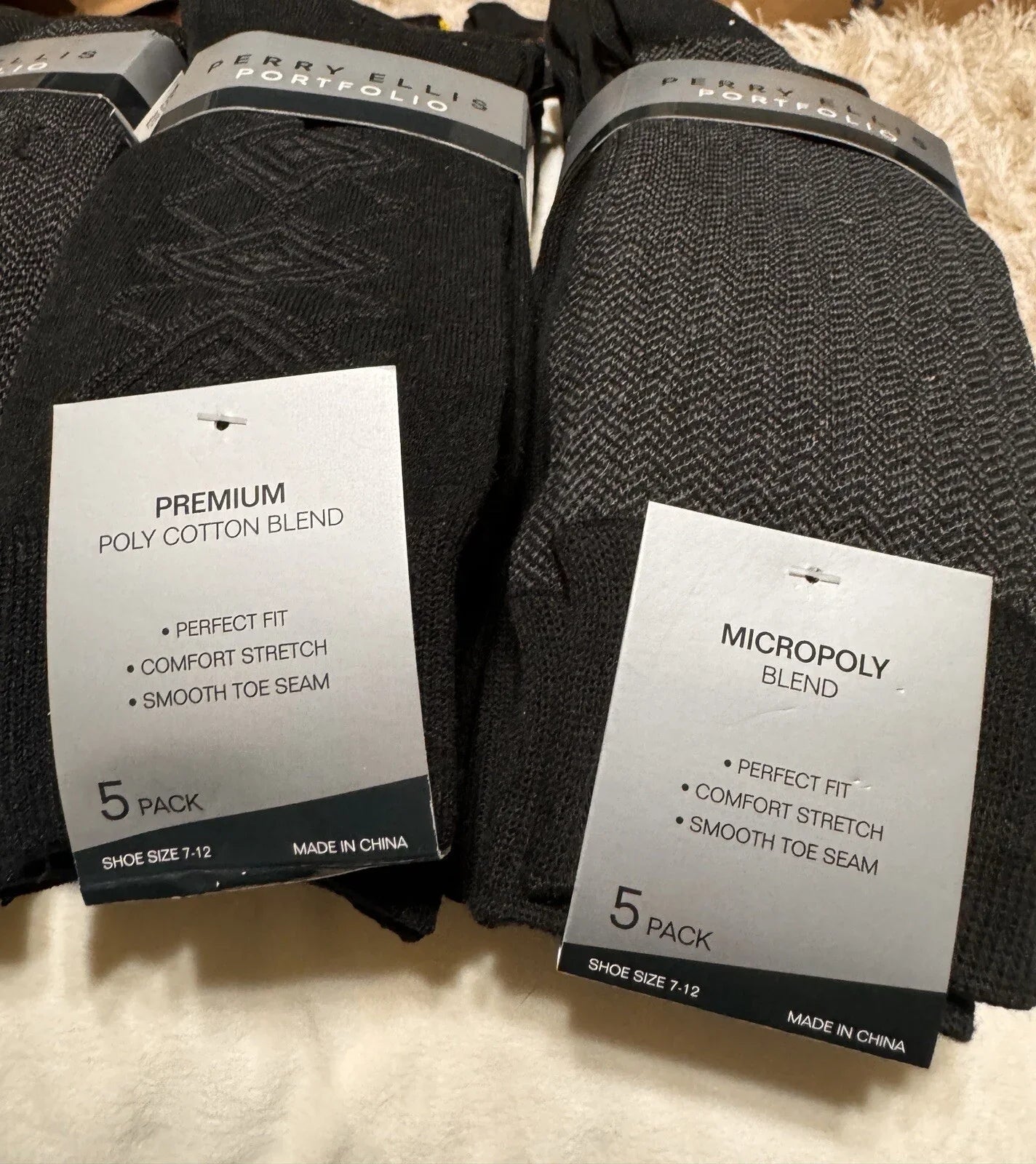 Perry Ellis Men’s Dress Socks – 15-Pack (3 Sets of 5) - Trendiez U ♥