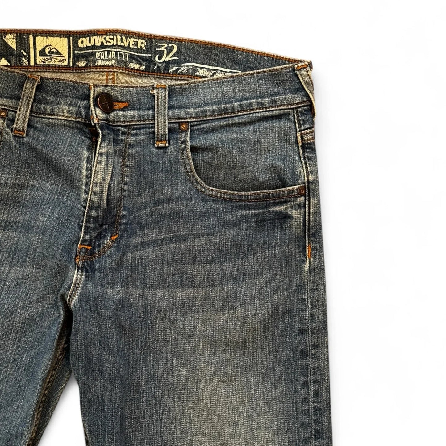 Quiksilver Vintage Y2K Men’s Jeans – 32x32 Blue Denim, Regular Fit Skater Style - Trendiez U ♥