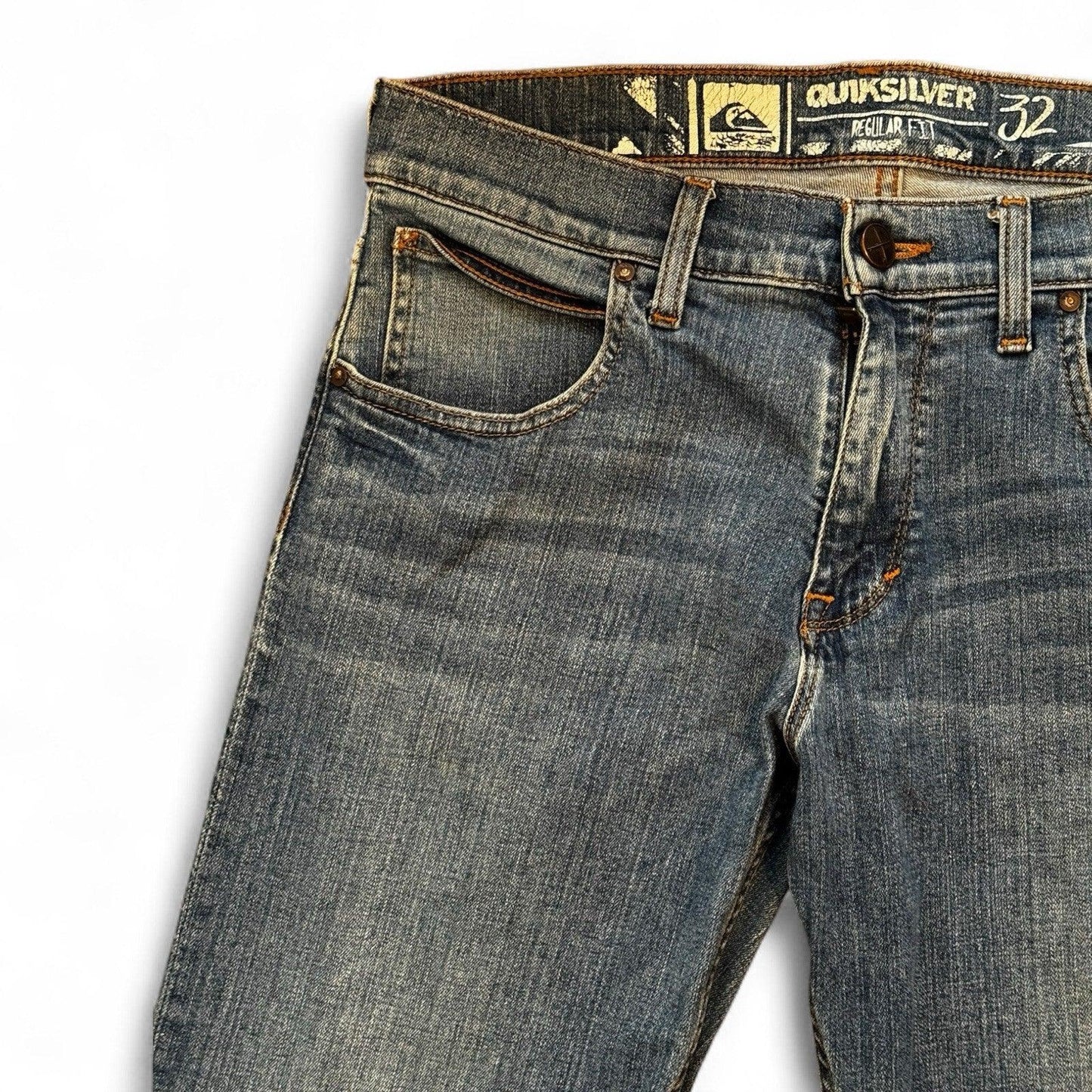 Quiksilver Vintage Y2K Men’s Jeans – 32x32 Blue Denim, Regular Fit Skater Style - Trendiez U ♥