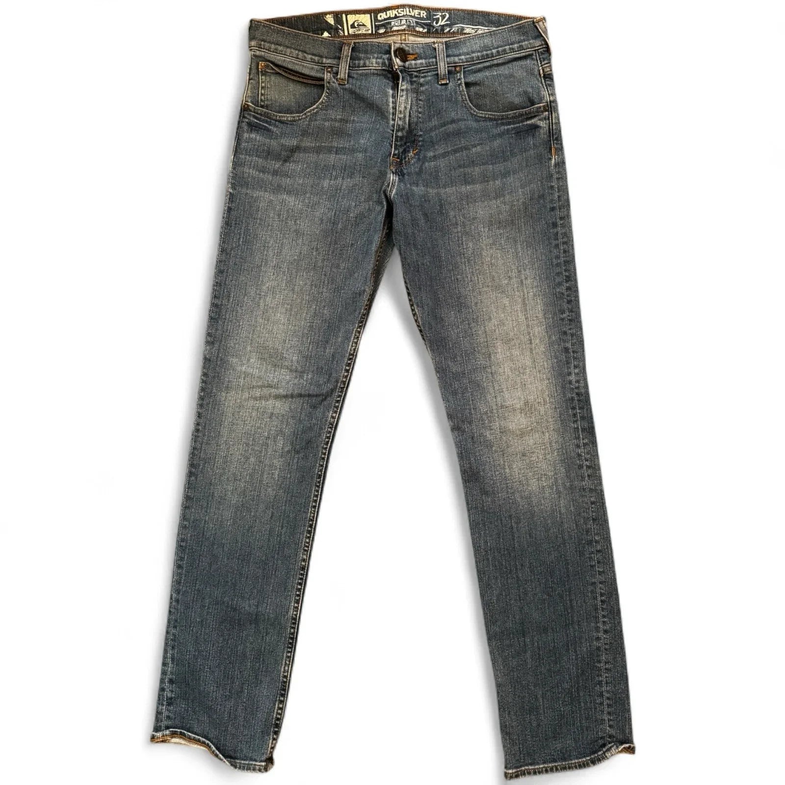 Quiksilver Vintage Y2K Men’s Jeans – 32x32 Blue Denim, Regular Fit Skater Style - Trendiez U ♥
