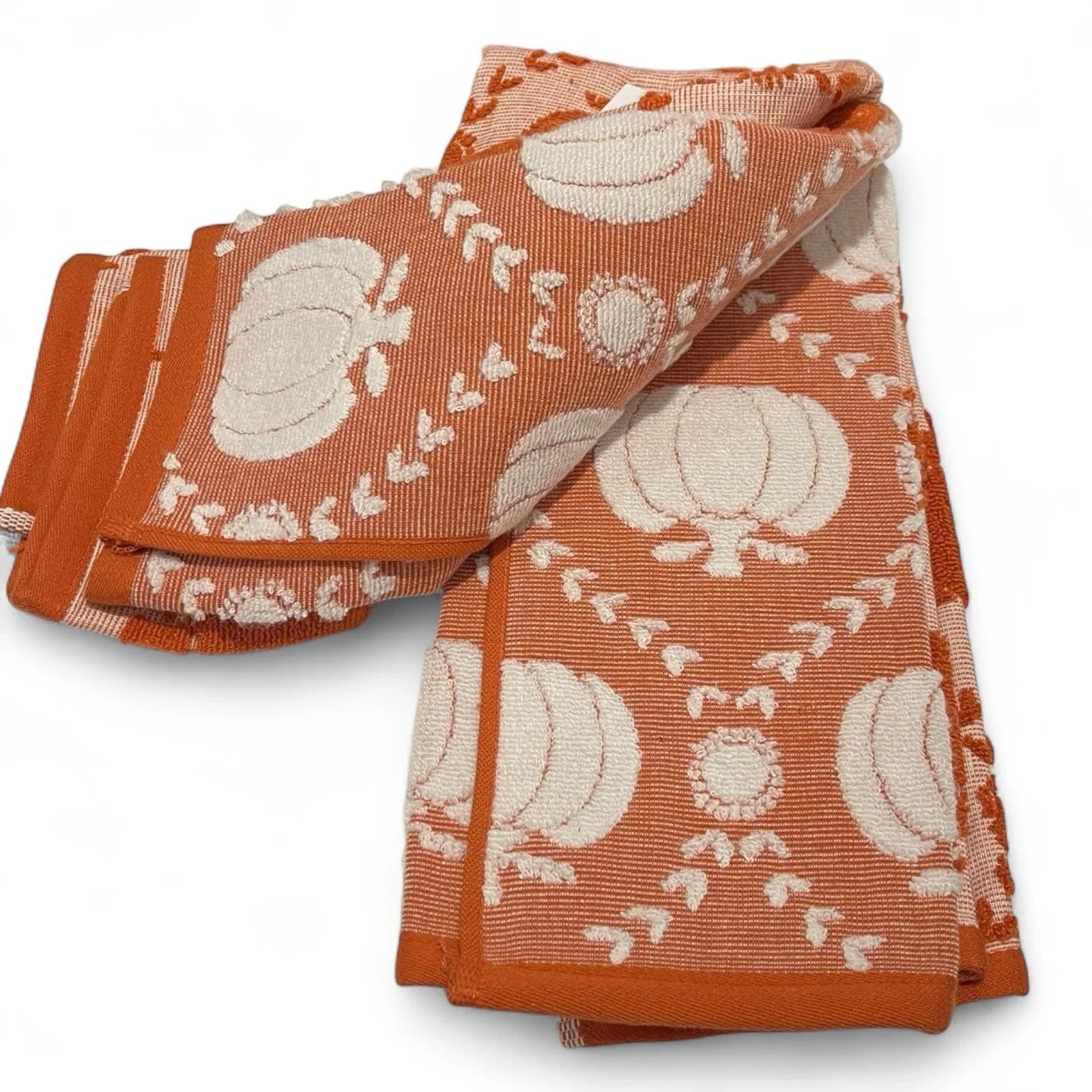 Rachel Ashwell Fall Pumpkin Farmhouse Kitchen Towel Set 3-Piece - Trendiez U ♥