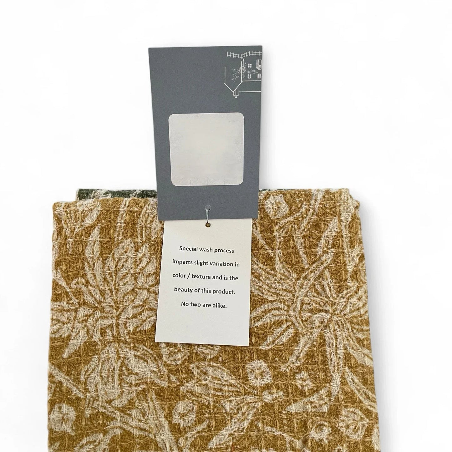 Rachel Ashwell Floral Weave Kitchen Towel Set of 3 100% Cotton Fringed Trim - Trendiez U ♥