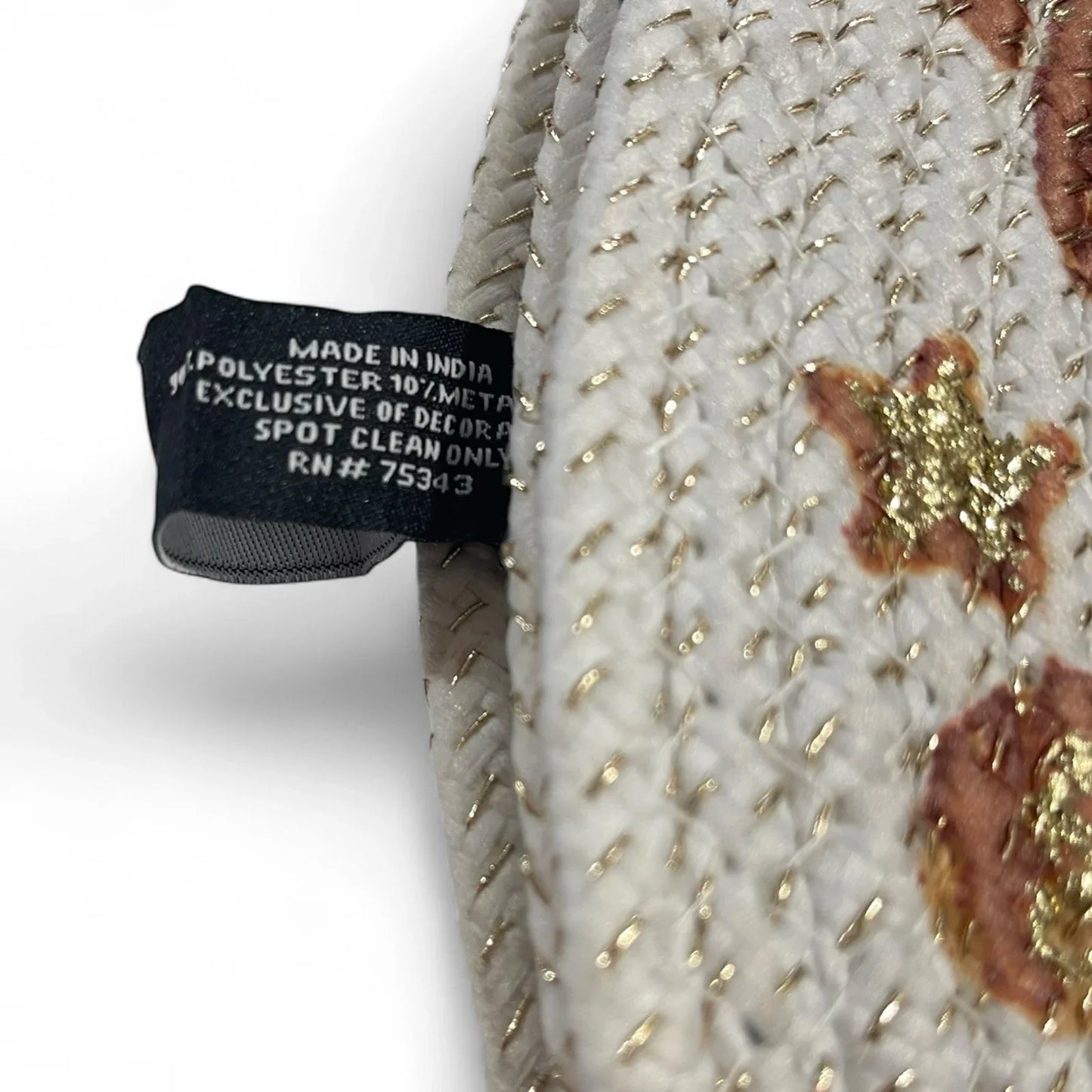 Rachel Zoe Braided Placemats 4PC Set Gold Gingerbread Men Metallic Farmhouse - Trendiez U ♥