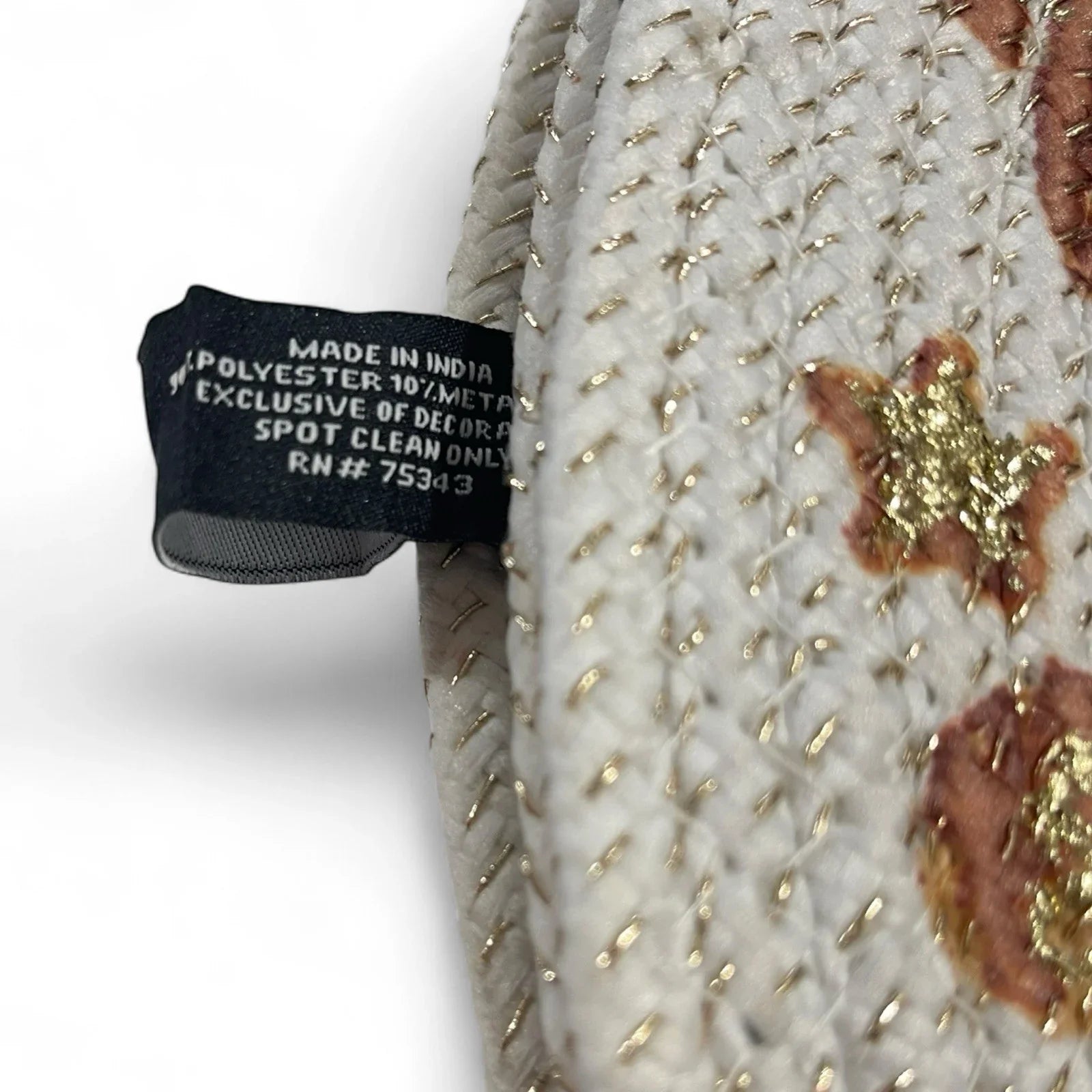 Rachel Zoe Braided Placemats 4PC Set Gold Gingerbread Men Metallic Farmhouse - Trendiez U ♥