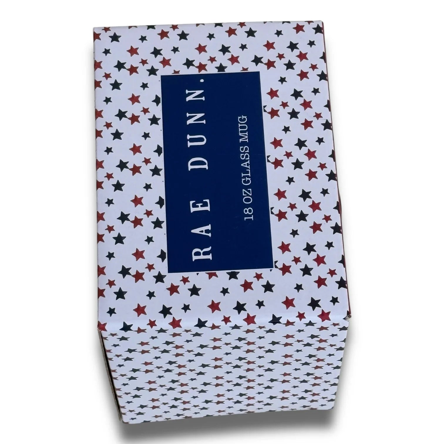 Rae Dunn 18 Oz Clear Coffee Tea Glass Mug Cup Patriotic “Proud American” 🇺🇸 - Trendiez U ♥