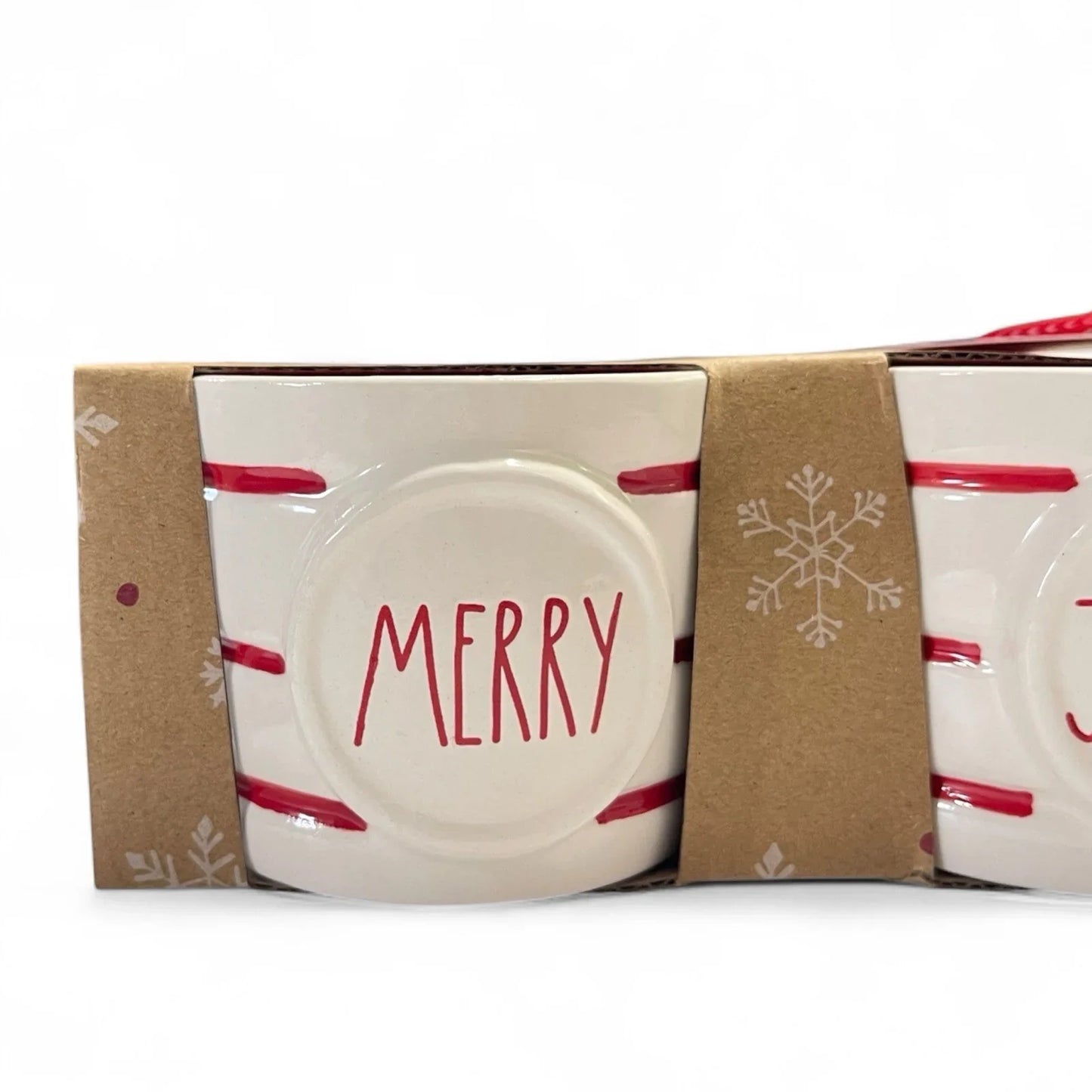 Rae Dunn Holiday Ramekin 4pc Merry/Jolly/Joy/Cheer Textured Farmhouse Christmas - Trendiez U ♥