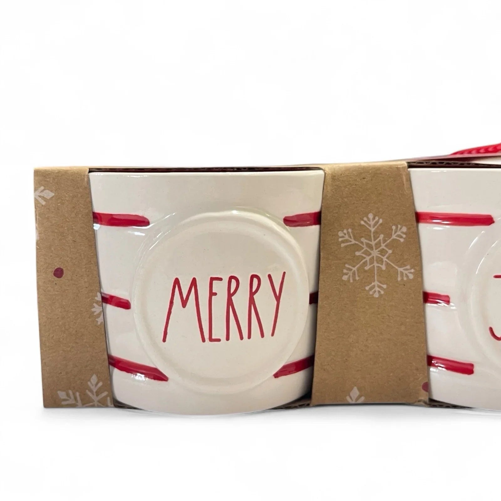 Rae Dunn Holiday Ramekin 4pc Merry/Jolly/Joy/Cheer Textured Farmhouse Christmas - Trendiez U ♥