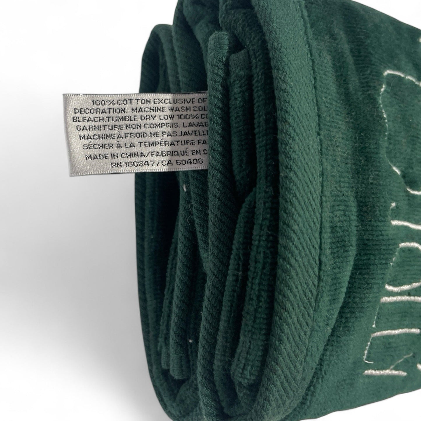 Rae Dunn “Oh So Jolly” Hand Towel Set 2pc Green Embroidered Cotton Velour NEW - Trendiez U ♥