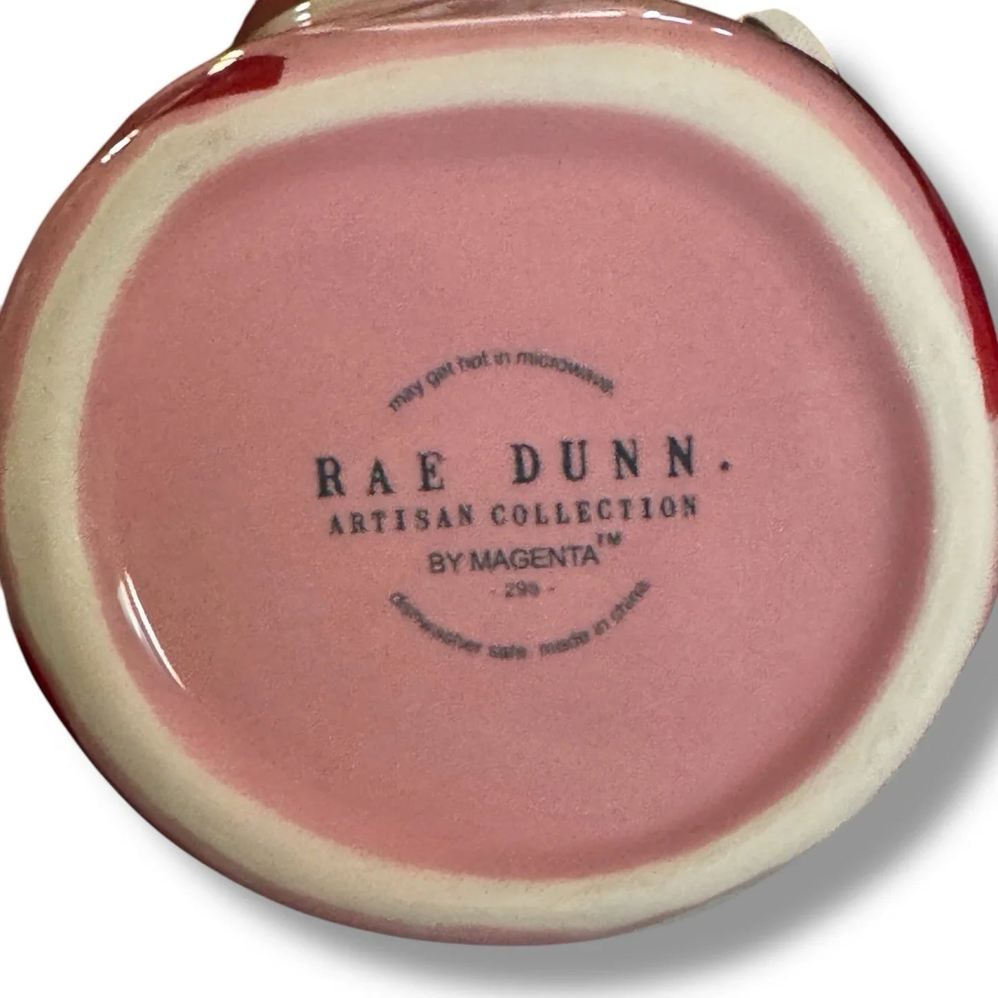 Rae Dunn Pink Red Candy Cane Swirl HO HO HO Christmas Coffee Tea Mug PEPPERMINT - Trendiez U ♥