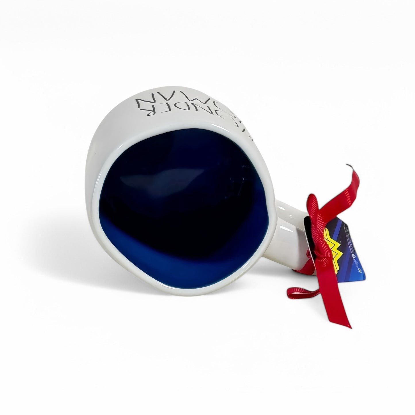 Rae Dunn Wonder Woman White & Blue Mug DC Comics Mug Dbl Sided Coffee Cup - Trendiez U ♥
