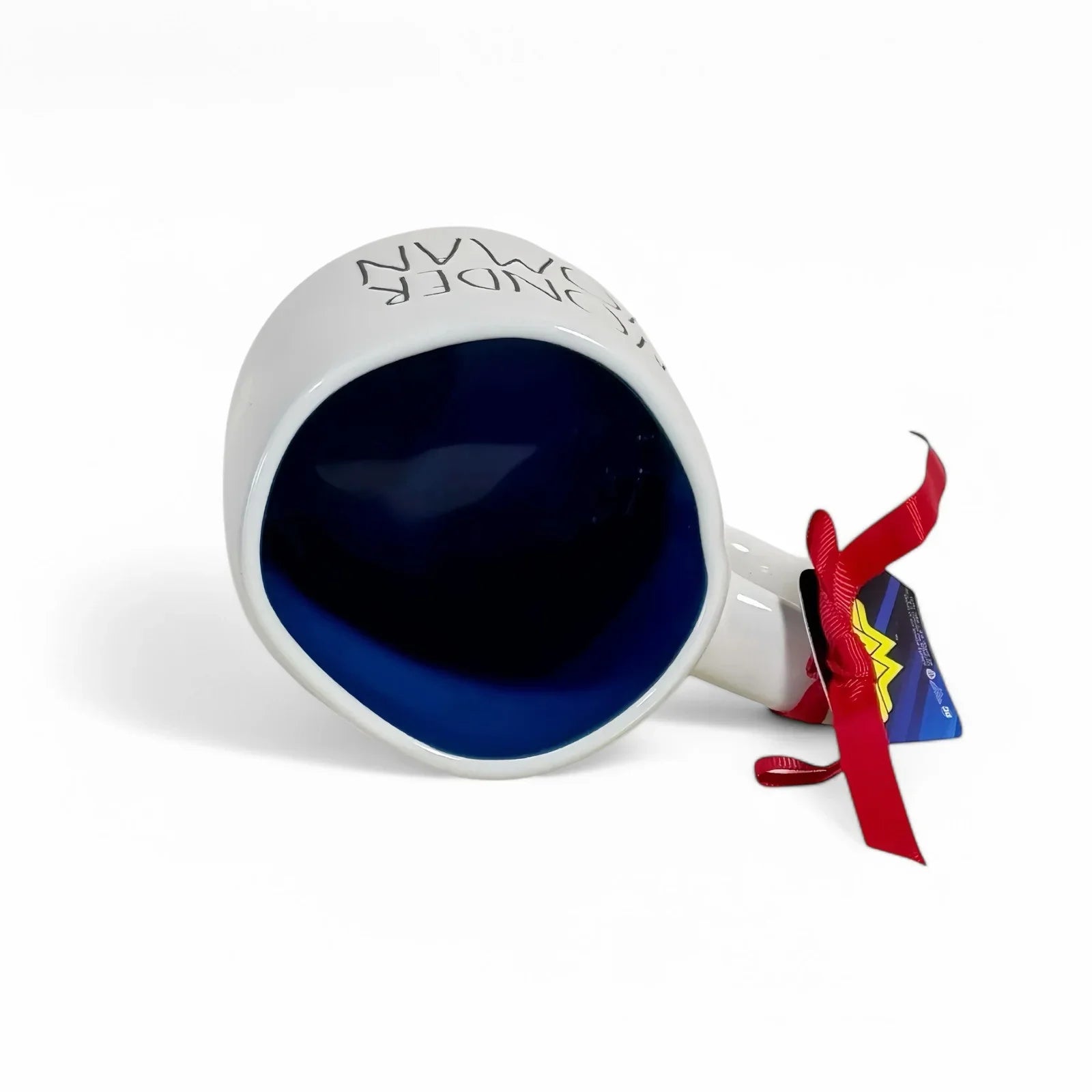 Rae Dunn Wonder Woman White & Blue Mug DC Comics Mug Dbl Sided Coffee Cup - Trendiez U ♥