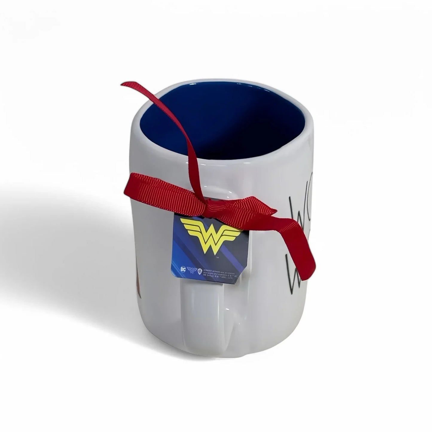 Rae Dunn Wonder Woman White & Blue Mug DC Comics Mug Dbl Sided Coffee Cup - Trendiez U ♥