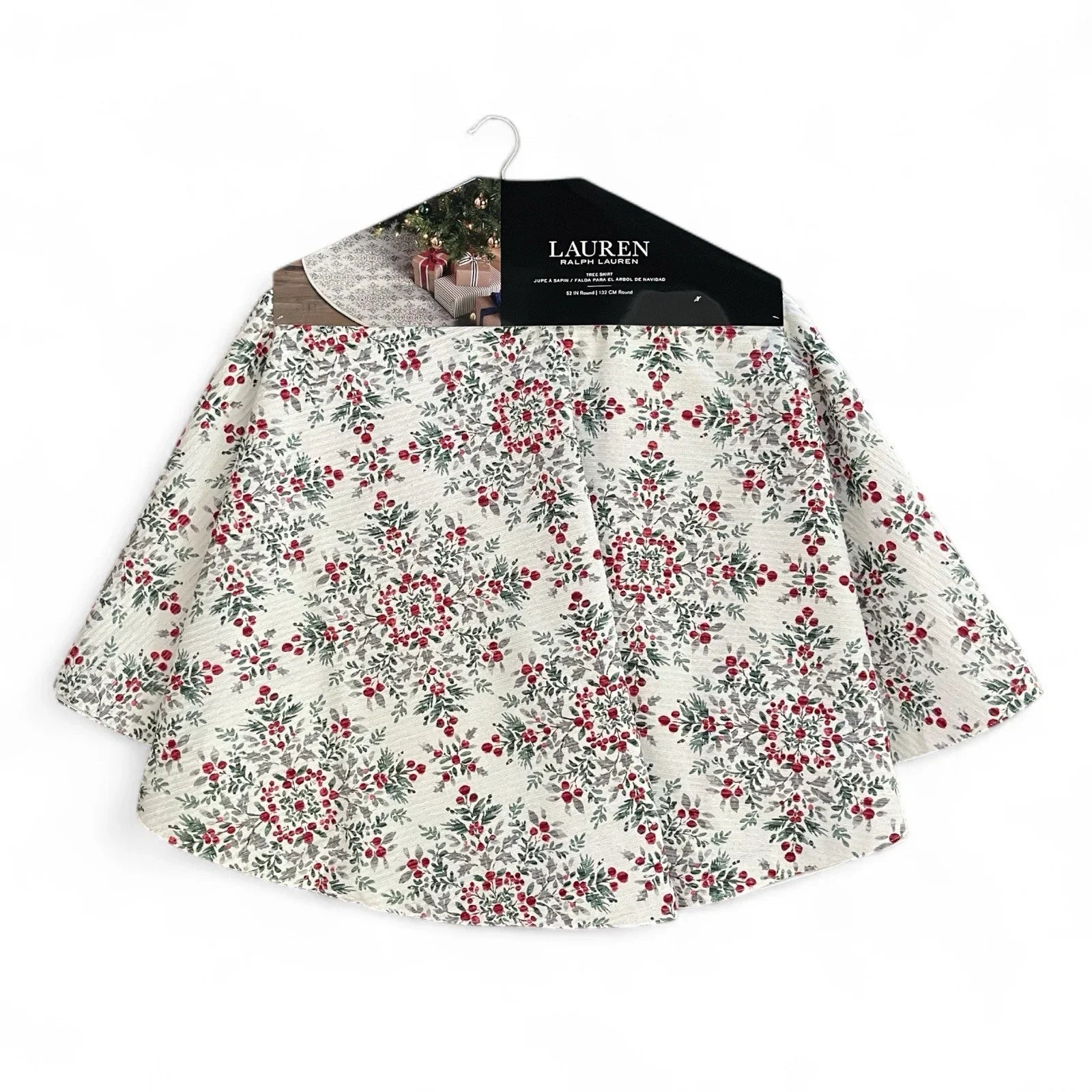 Ralph Lauren 60” Christmas Tree Skirt With 2 Stockings / Set of 3 /Holly Berries - Trendiez U ♥