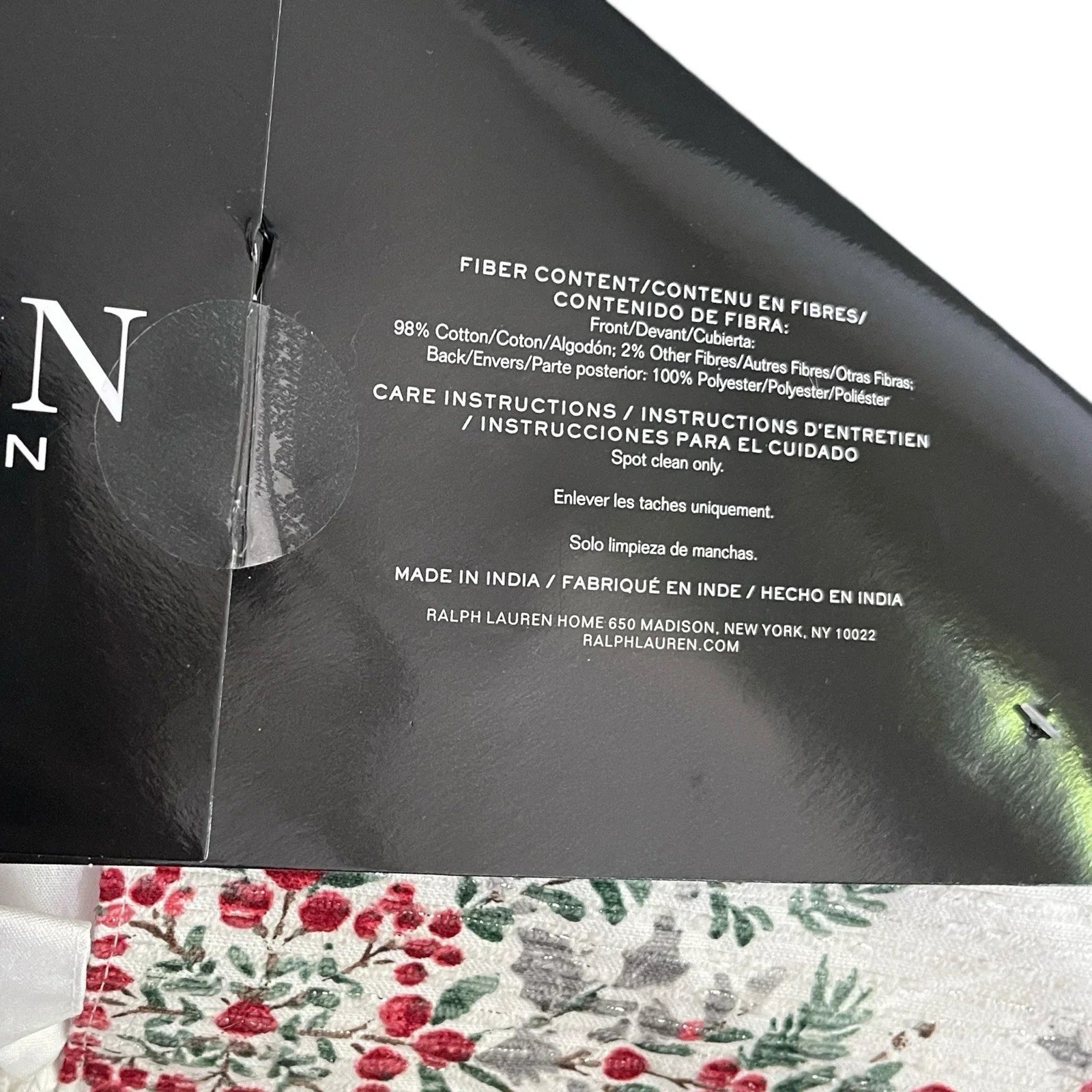 Ralph Lauren 60” Christmas Tree Skirt With 2 Stockings / Set of 3 /Holly Berries - Trendiez U ♥