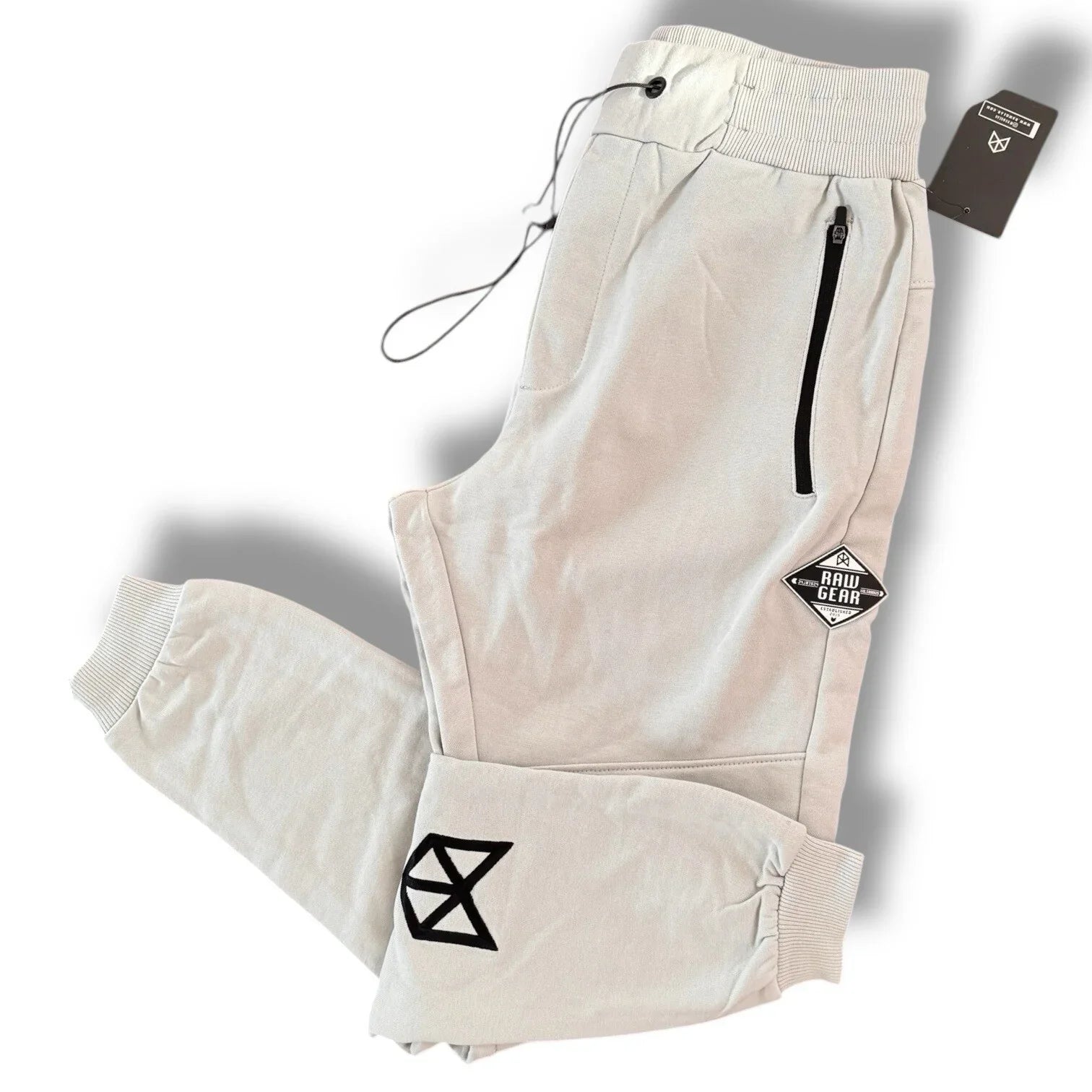 Rawgear Men’s Sweatpants – Medium, Silver Gray Heavyweight Joggers with Drawstring - Trendiez U ♥