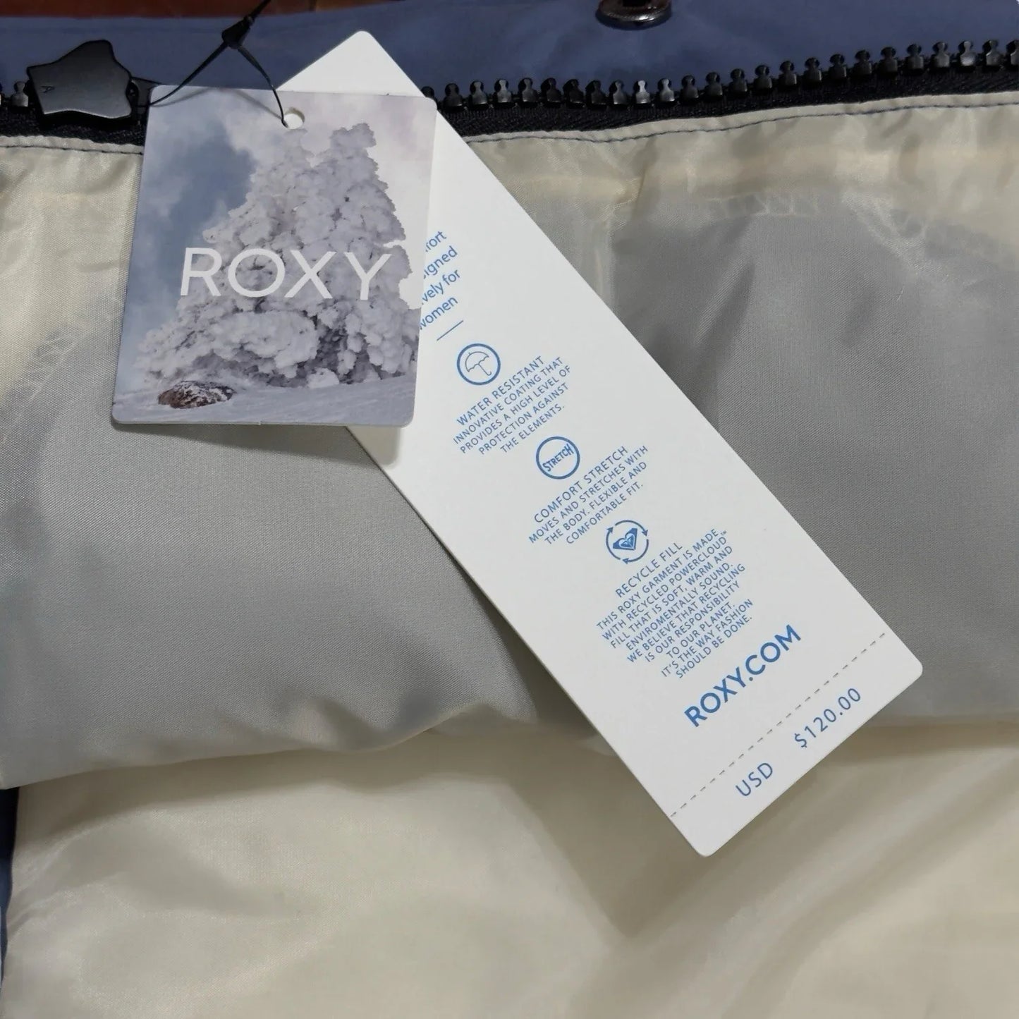 Roxy Women Purple Hooded Spring Jacket Pocketed Puffer Vest Size Large - Trendiez U ♥