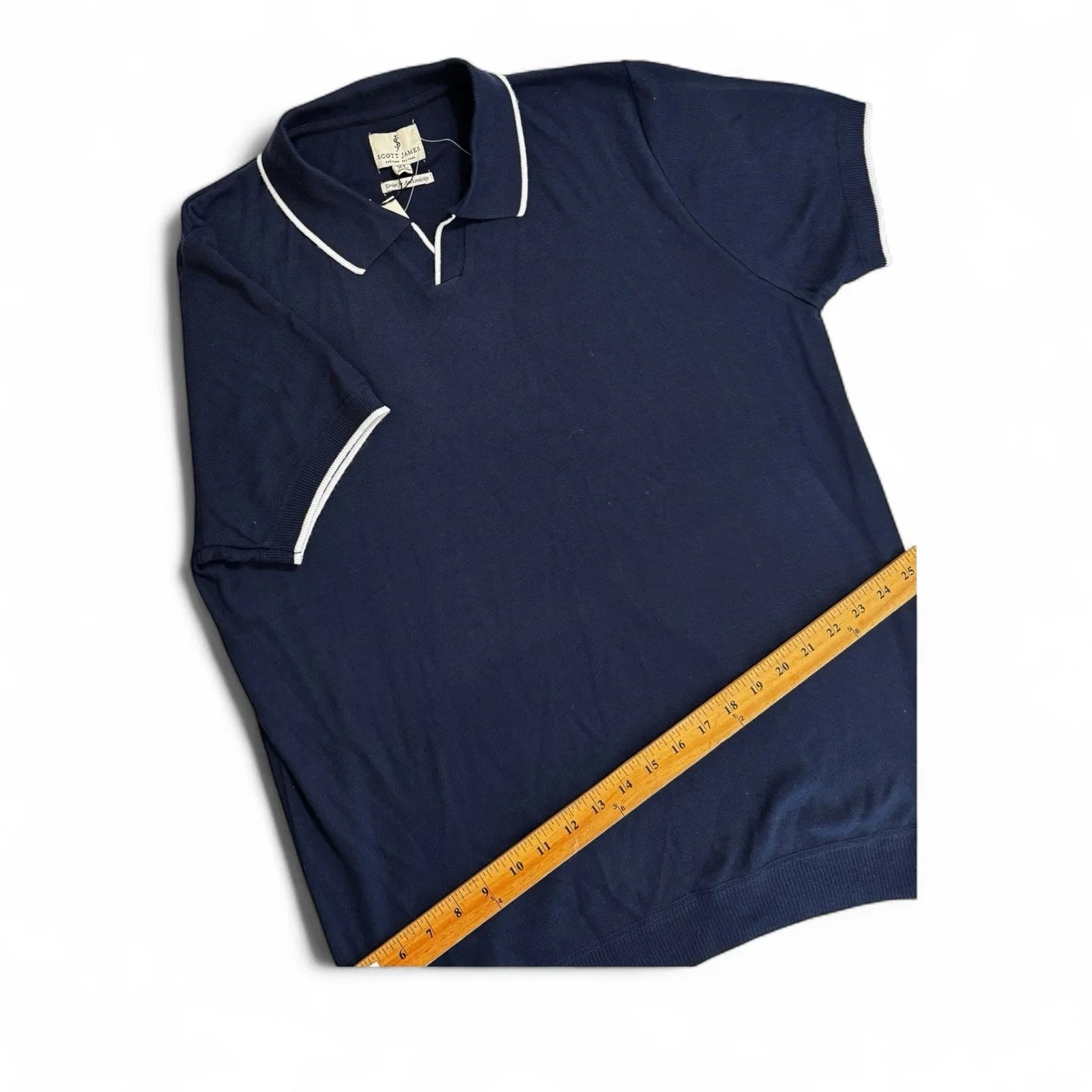 Scott James Men’s Terry Cloth Polo Shirt – Navy Blue, XL - Trendiez U ♥