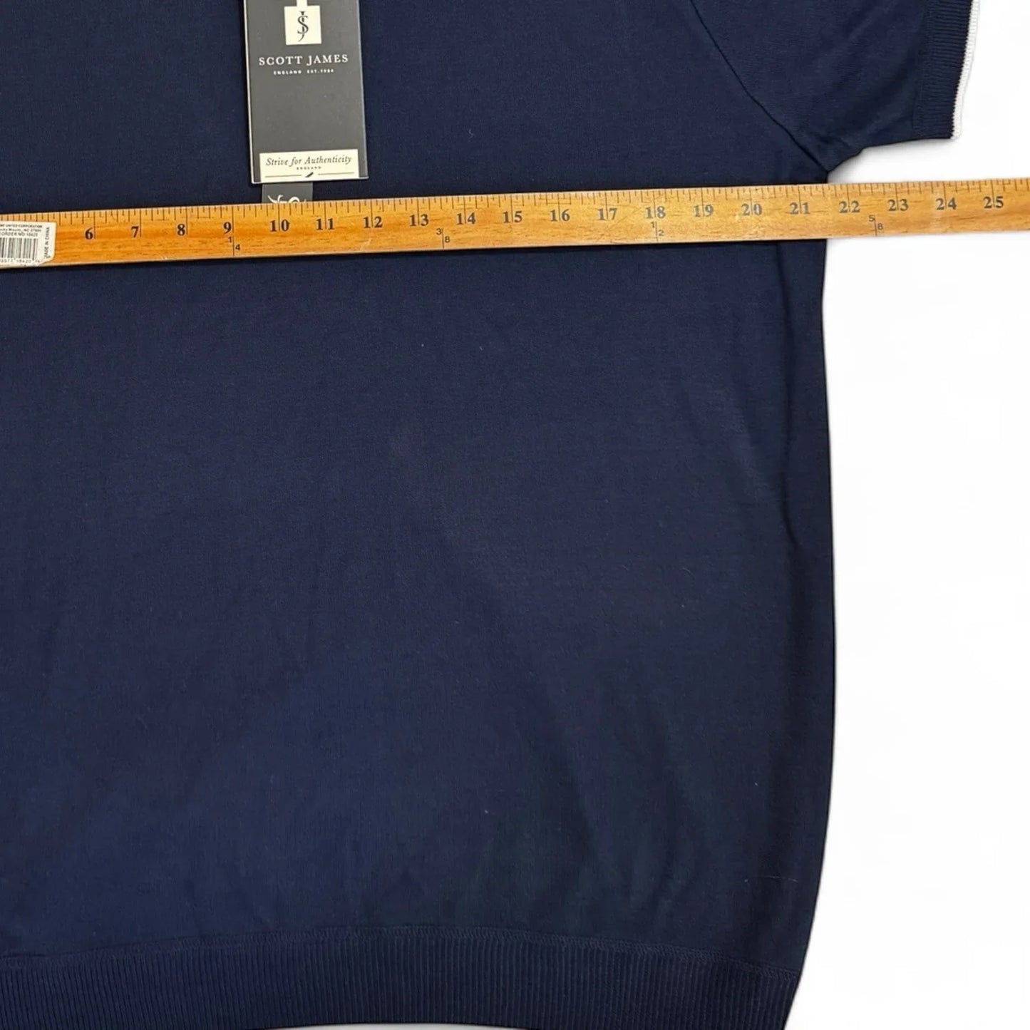 Scott James Men’s Terry Cloth Polo Shirt – Navy Blue, XL - Trendiez U ♥