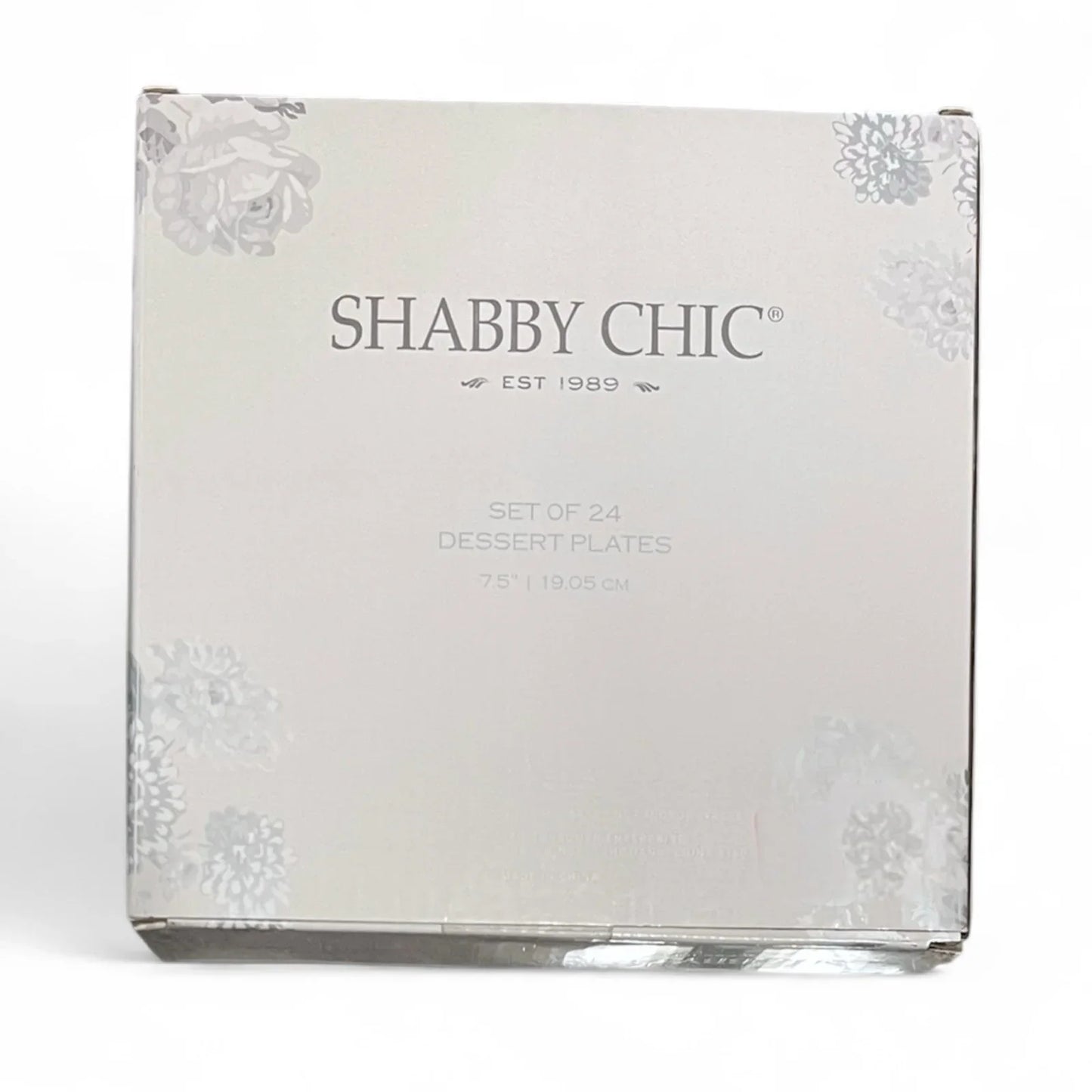 Set Of 24 Shabby Chic Blue Bow Disposable Plates 7.5” - Trendiez U ♥