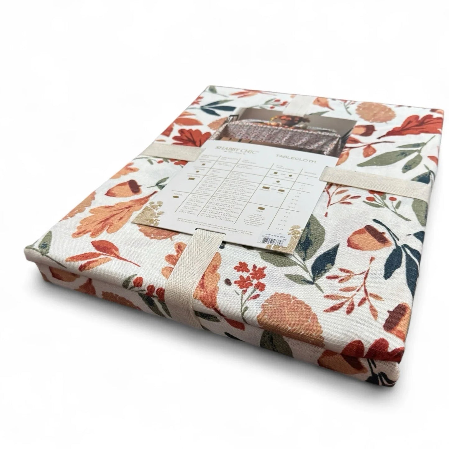 Shabby Chic Autumn Leaves Tablecloth – 60x84” Oblong, Farmhouse Cottage - Trendiez U ♥