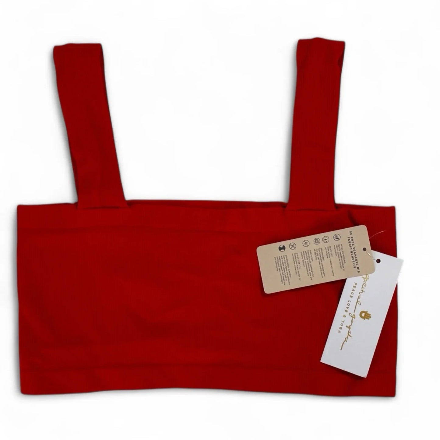 Spiritual Gangster Women’s Ribbed Crop Tank Top – Red, M/L - Trendiez U ♥