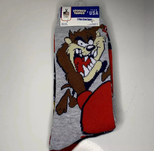 Team USA Looney Tunes Crew Socks – 2-Pair - Trendiez U ♥