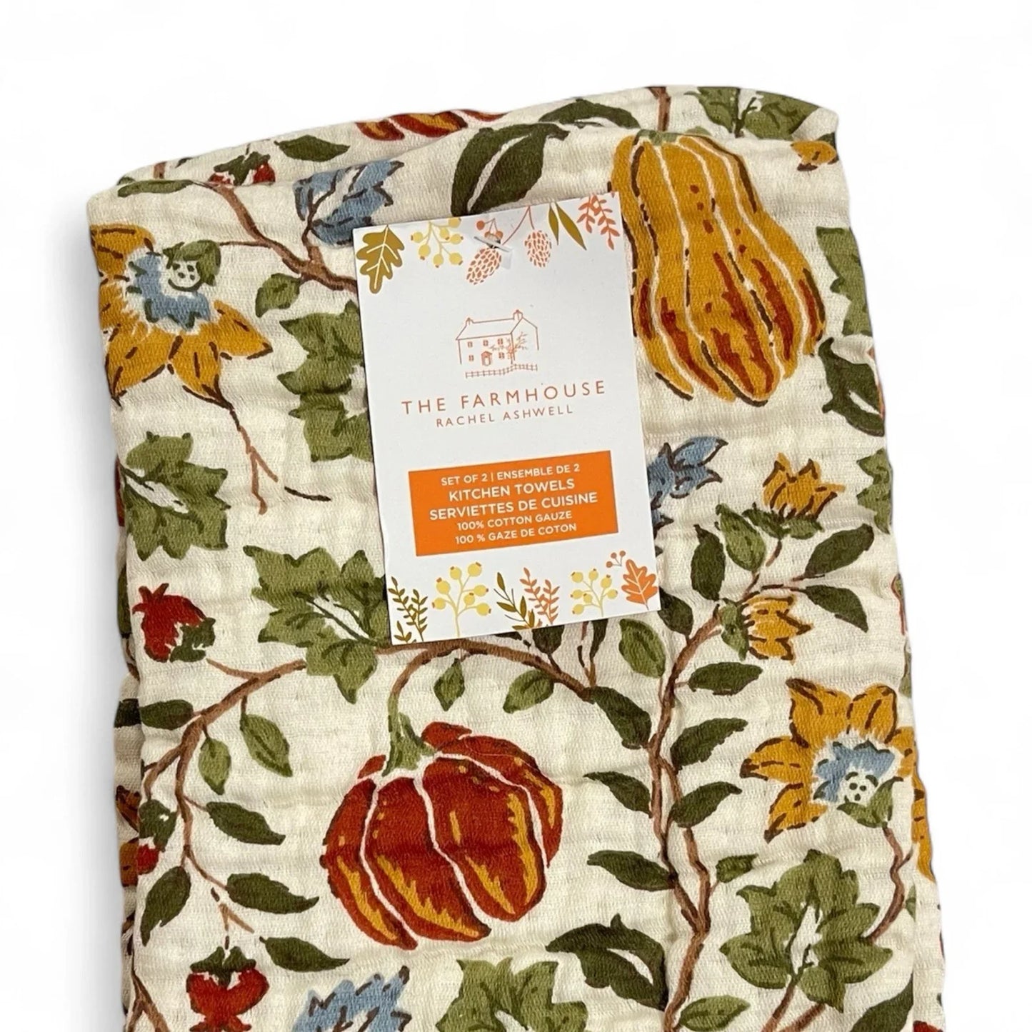 The Farmhouse By Rachel Ashwell Floral Fall Kichen Towel Set 2-Piece Farmhouse - Trendiez U ♥