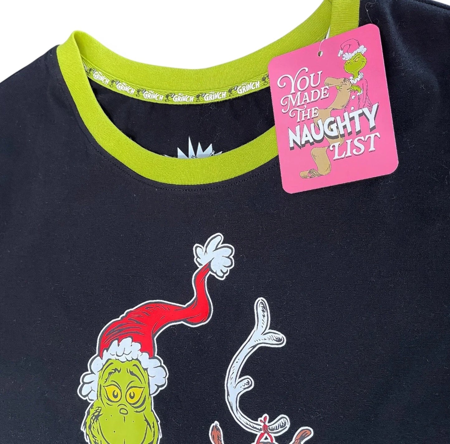 The Grinch Dr. Seuss Women’s Black Cropped T-Shirt Size L NWT - Trendiez U ♥