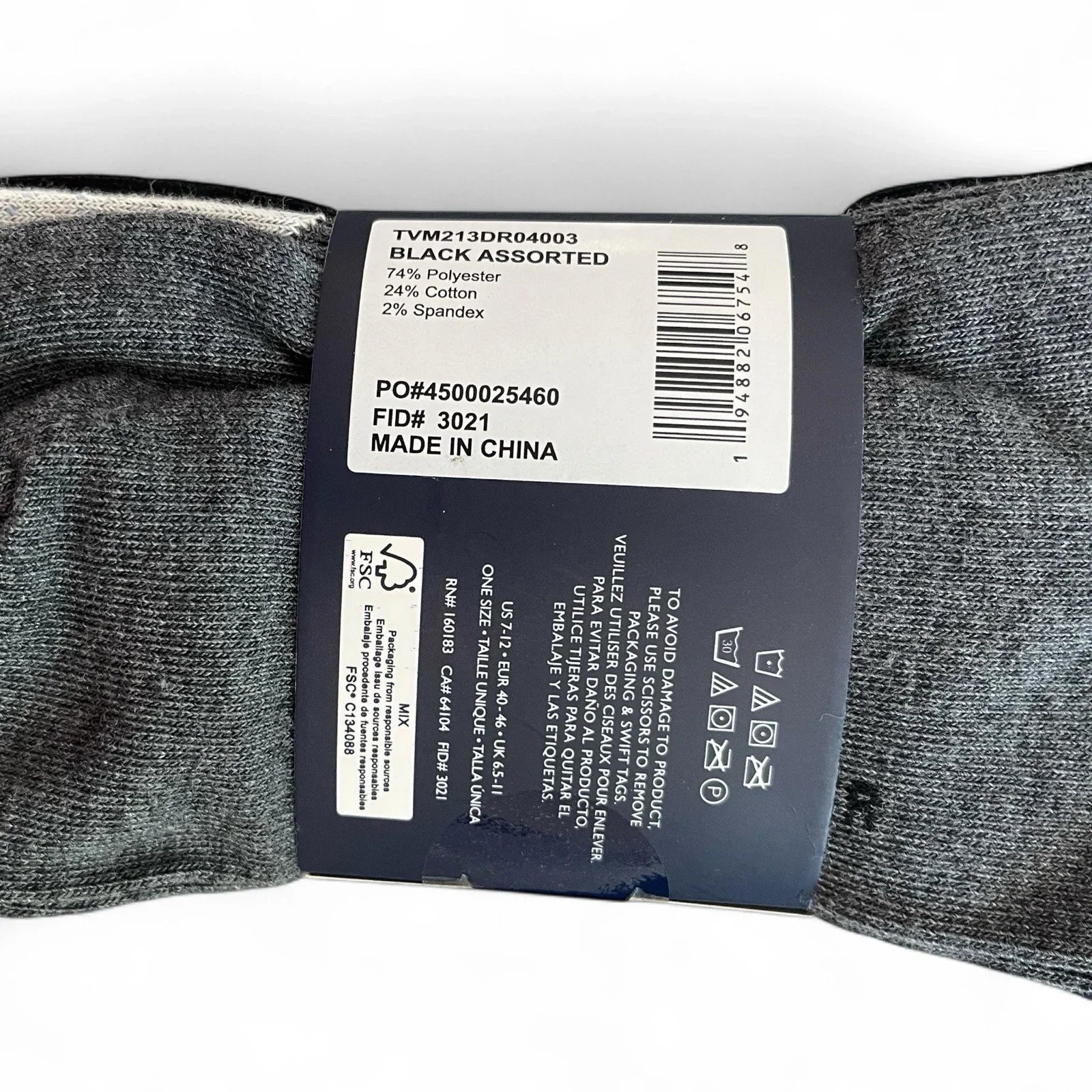 Tommy Hilfiger Men’s Dress Crew Socks 4-pair Black/Gray Size 7-12 - Trendiez U ♥