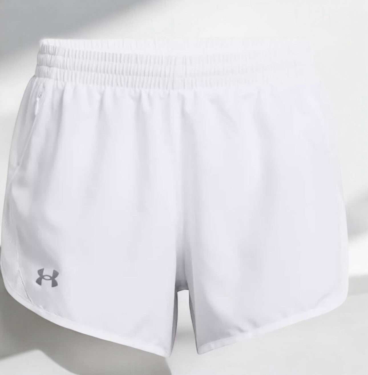 Under Armour Shorts Women's 3XL Fly-By 2.0 Running & Gym White/Gray Heatgear New - Trendiez U ♥
