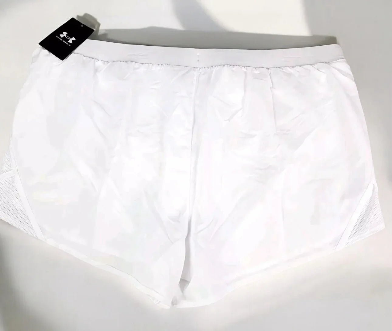 Under Armour Shorts Women's 3XL Fly-By 2.0 Running & Gym White/Gray Heatgear New - Trendiez U ♥