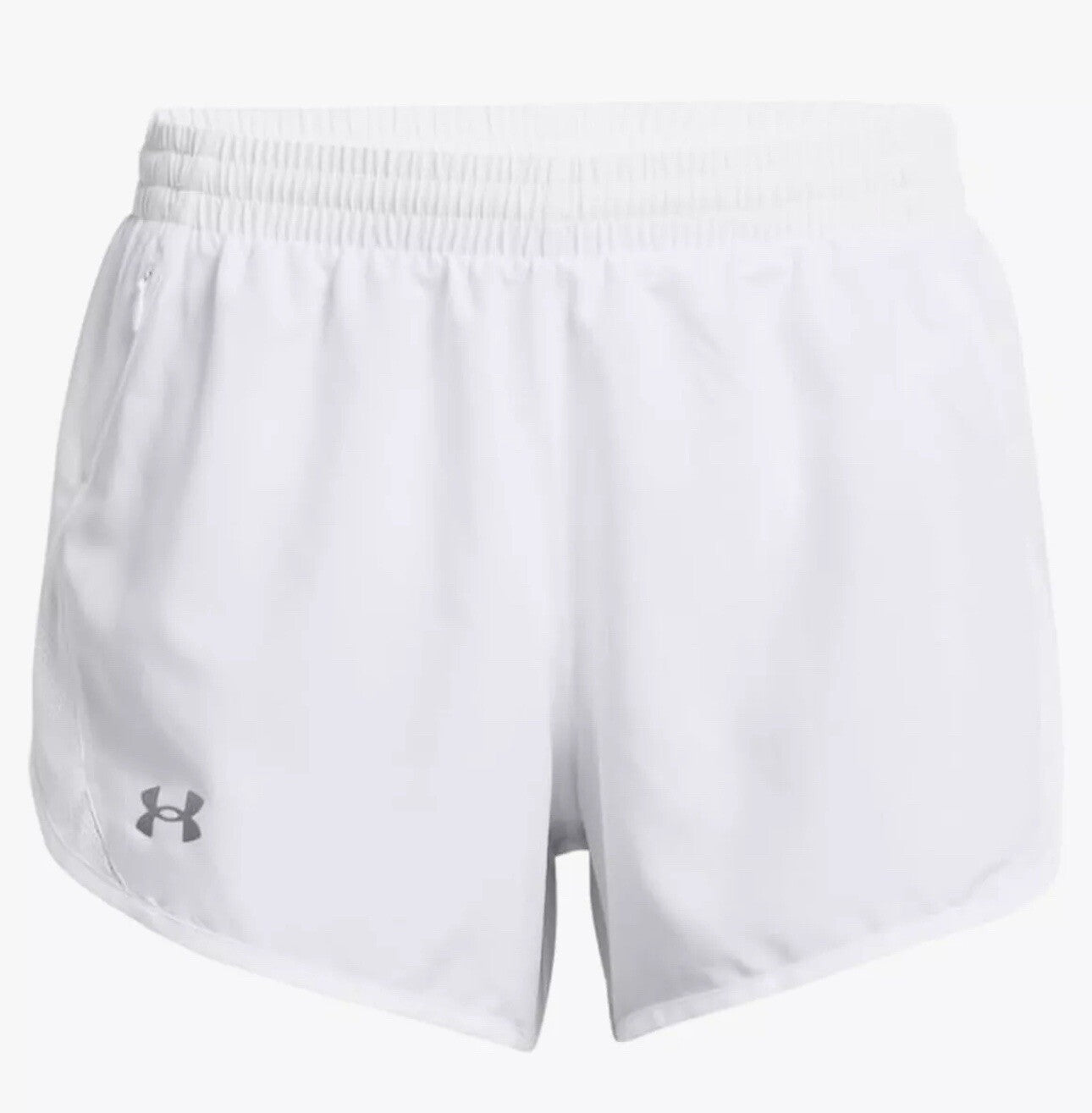 Under Armour Shorts Women's 3XL Fly-By 2.0 Running & Gym White/Gray Heatgear New - Trendiez U ♥