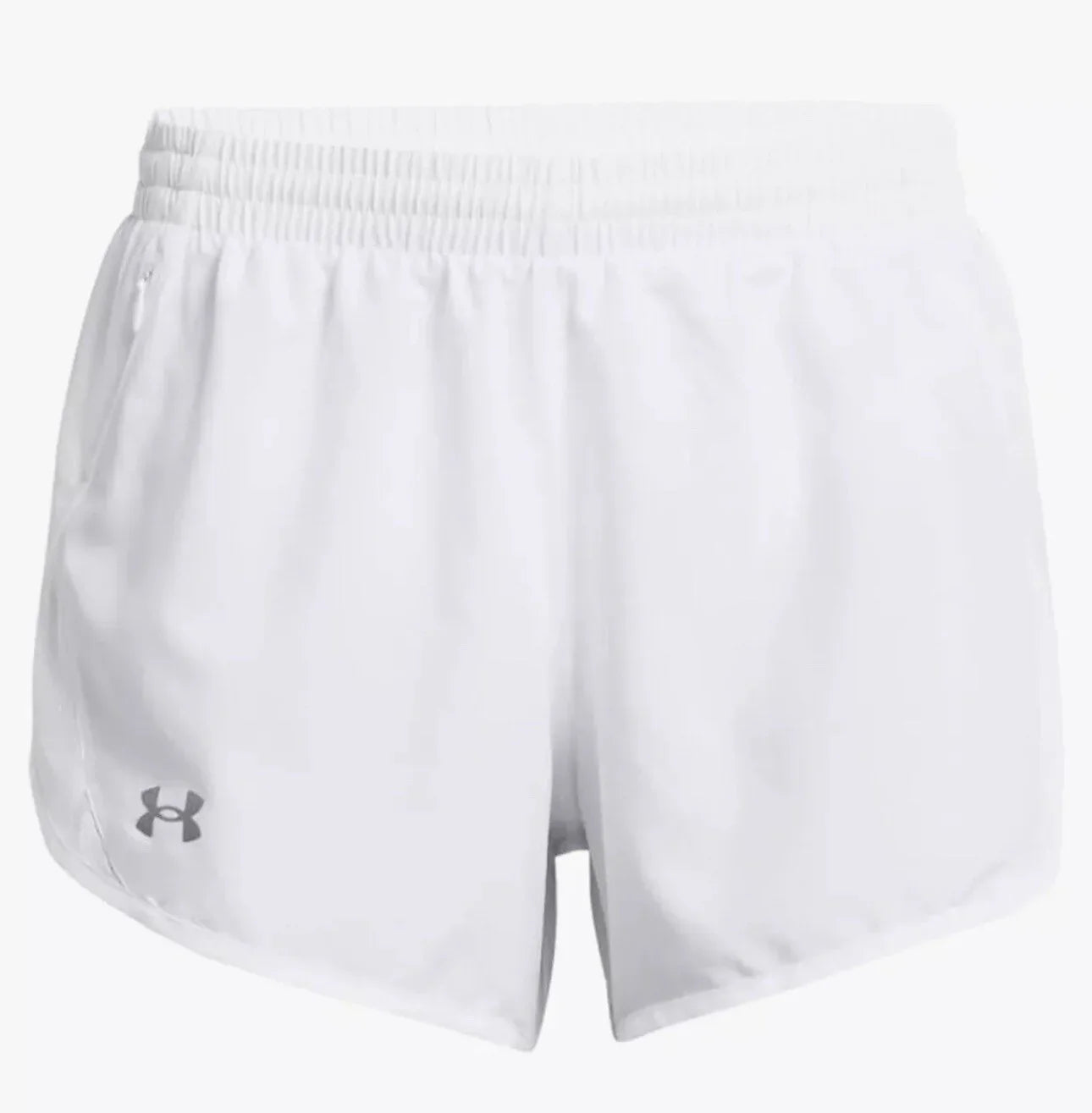 Under Armour Shorts Women's 3XL Fly-By 2.0 Running & Gym White/Gray Heatgear New - Trendiez U ♥