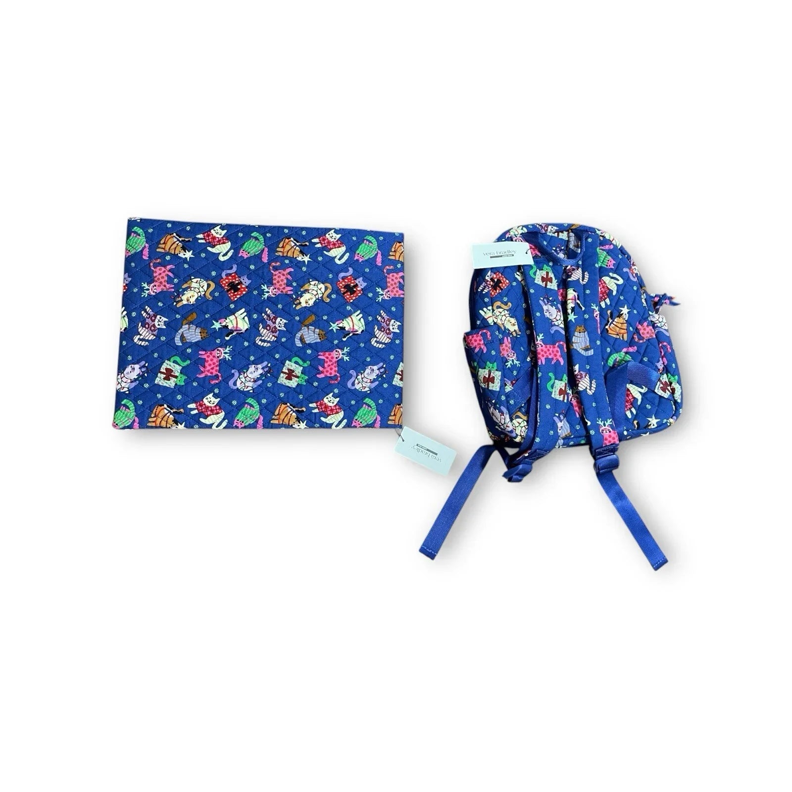 Vera Bradley Essential Compact Backpack & Laptop Case – Catnip Christmas - Trendiez U ♥