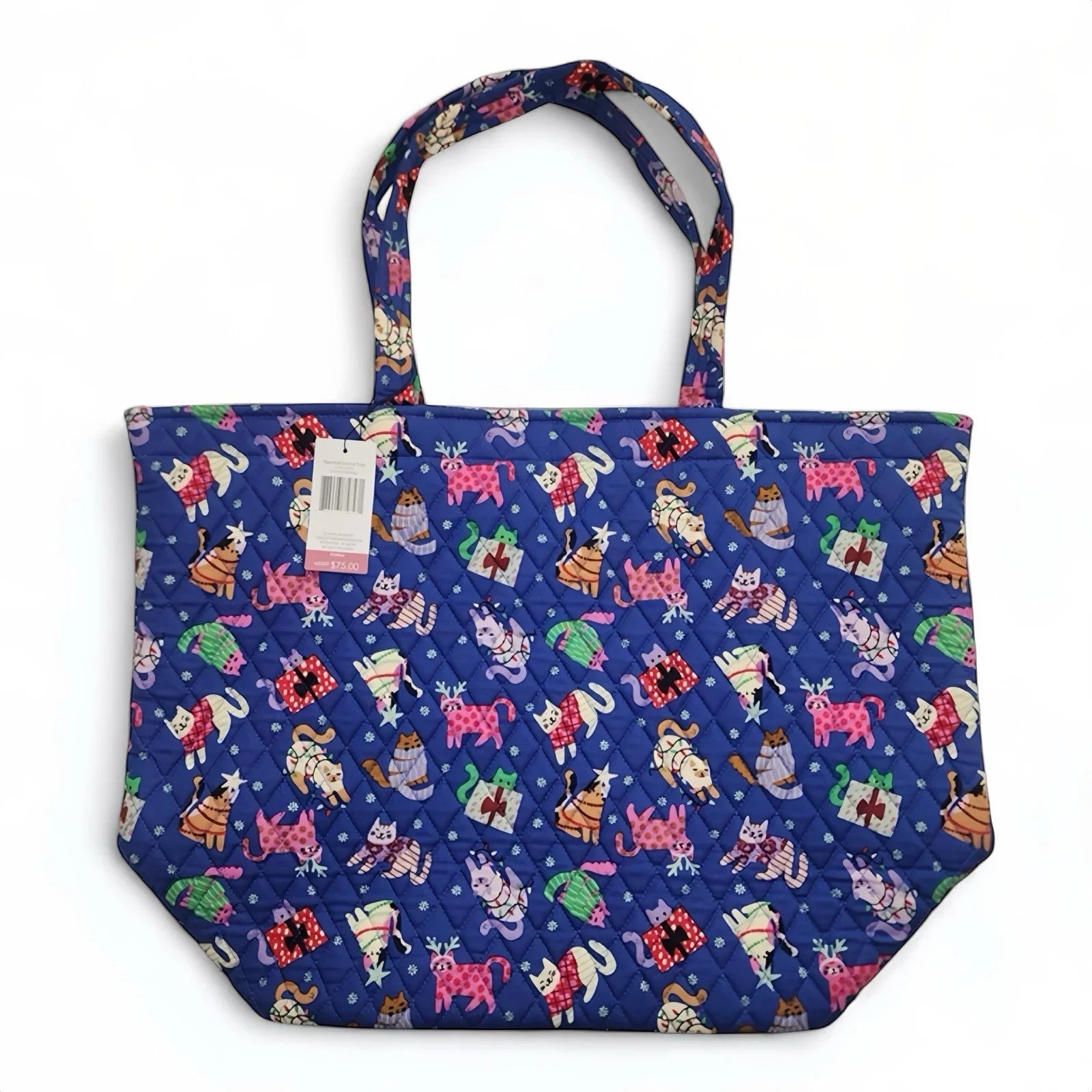 Vera Bradley Essential Grand Tote – Catnip Christmas - Trendiez U ♥