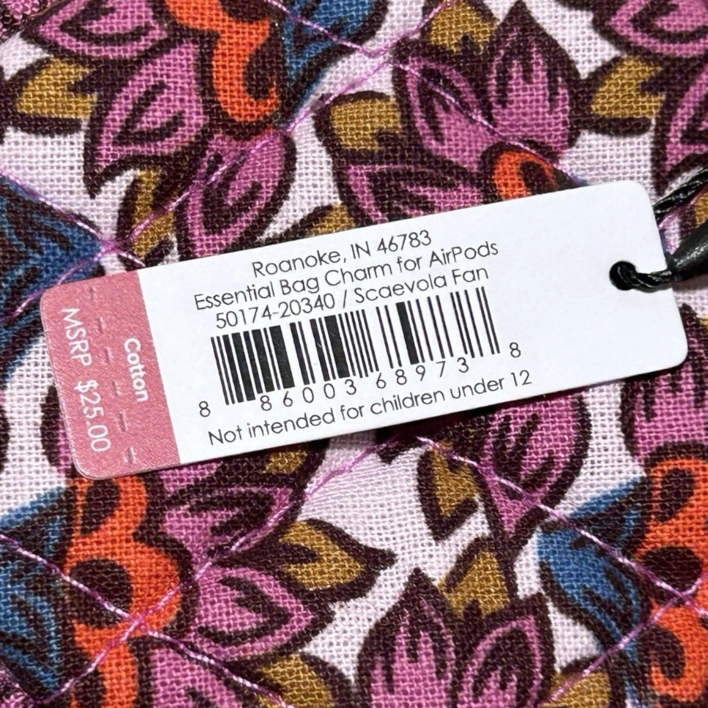 Vera Bradley Floral Zip Bag Charm – Essential AirPods Case - Trendiez U ♥