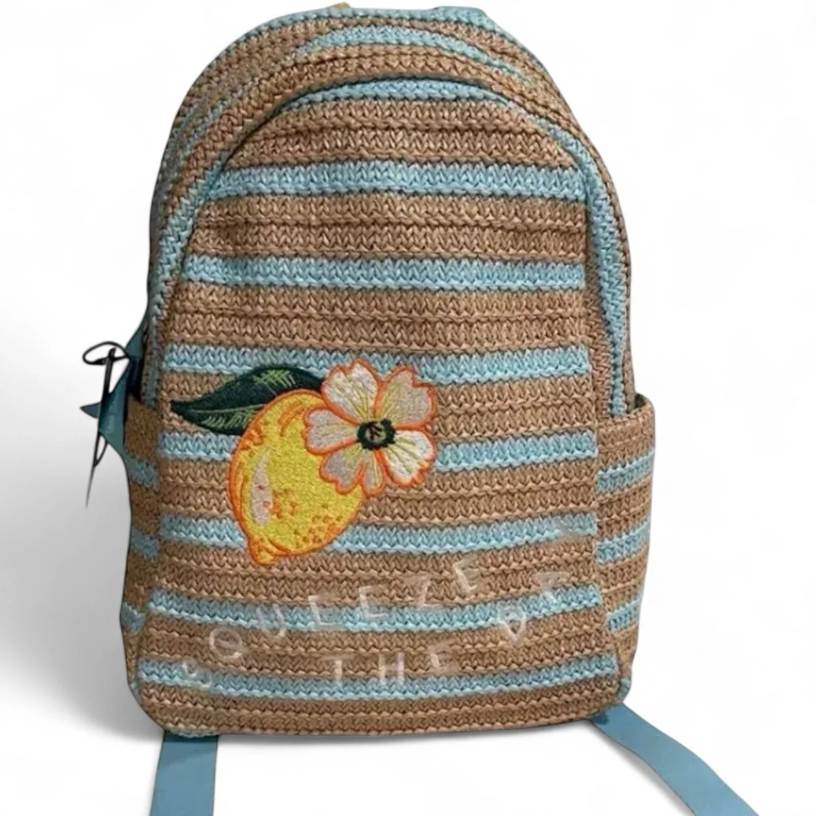 Vera Bradley Straw Compact Backpack – Lemon Groove Summer Bag - Trendiez U ♥