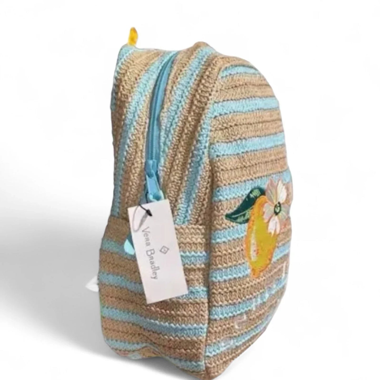 Vera Bradley Straw Compact Backpack – Lemon Groove Summer Bag - Trendiez U ♥