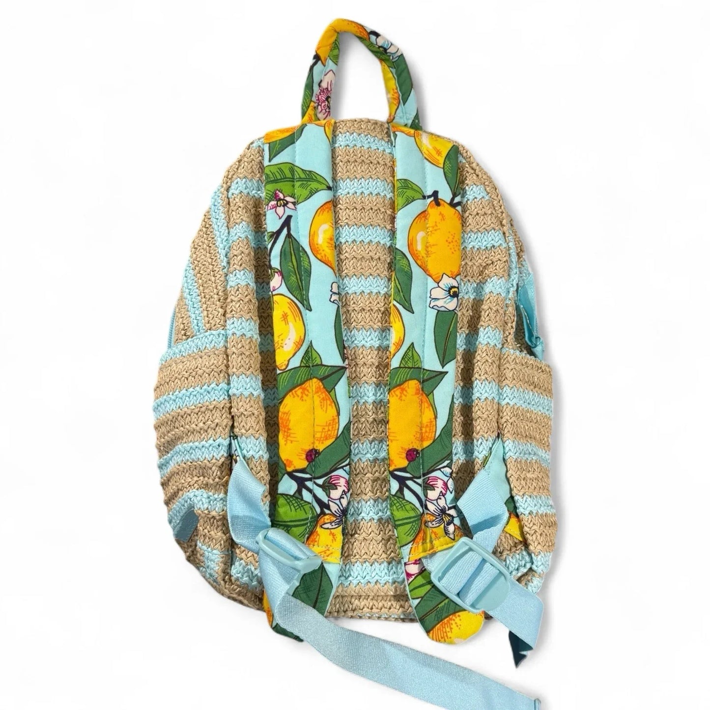 Vera Bradley Straw Compact Backpack – Lemon Groove Summer Bag - Trendiez U ♥