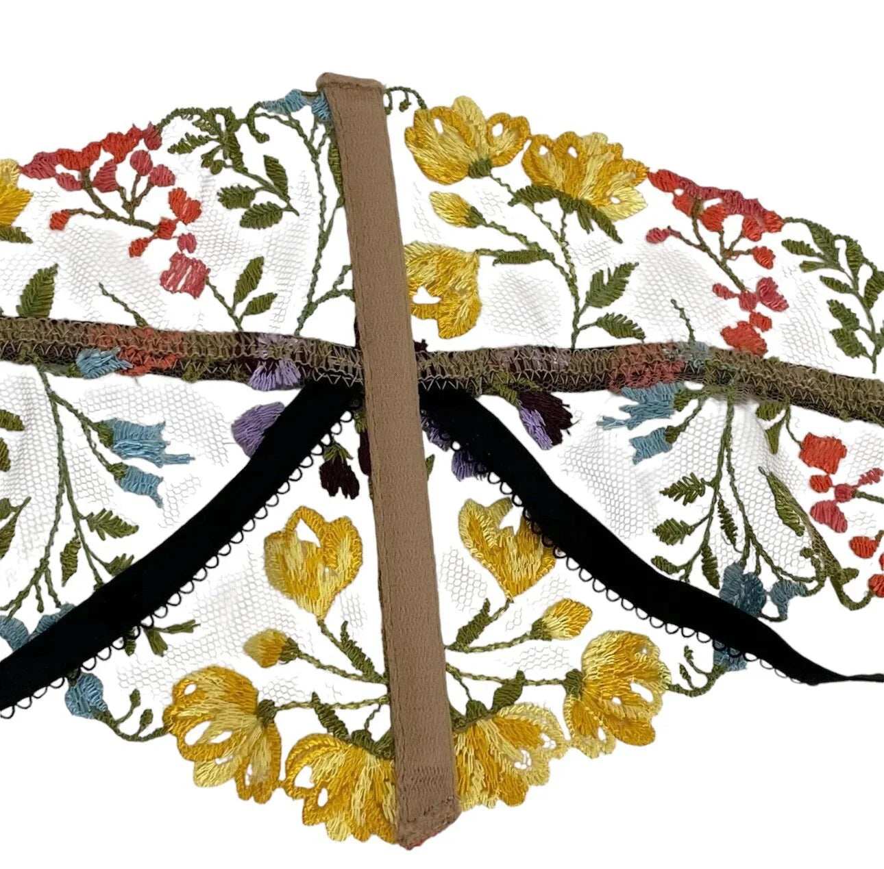 Victoria's Secret Dream Angels Floral Embroidered Garter Belt MulticolorXS/S - Trendiez U ♥