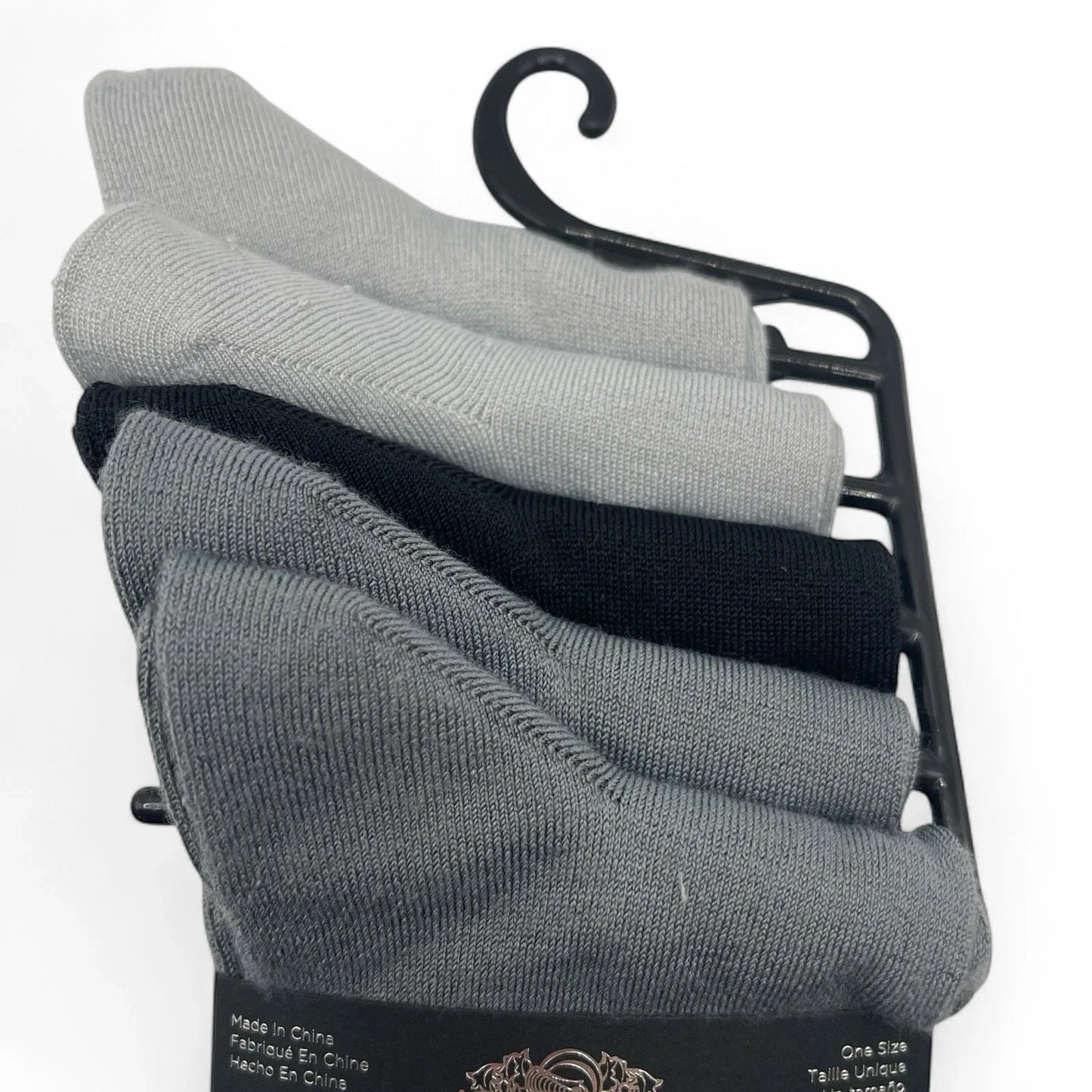 Vince Camuto Men’s Crew Socks Black/Gray 5-pair Size 6-12 Soft Elegant - Trendiez U ♥