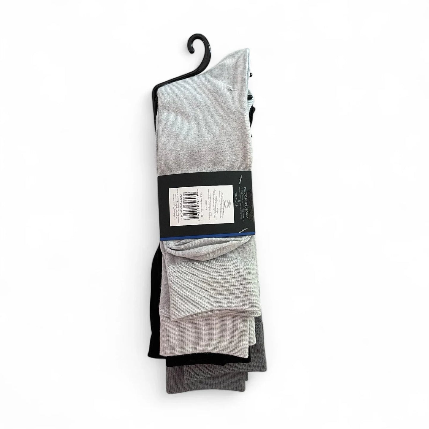 Vince Camuto Men’s Crew Socks Black/Gray 5-pair Size 6-12 Soft Elegant - Trendiez U ♥